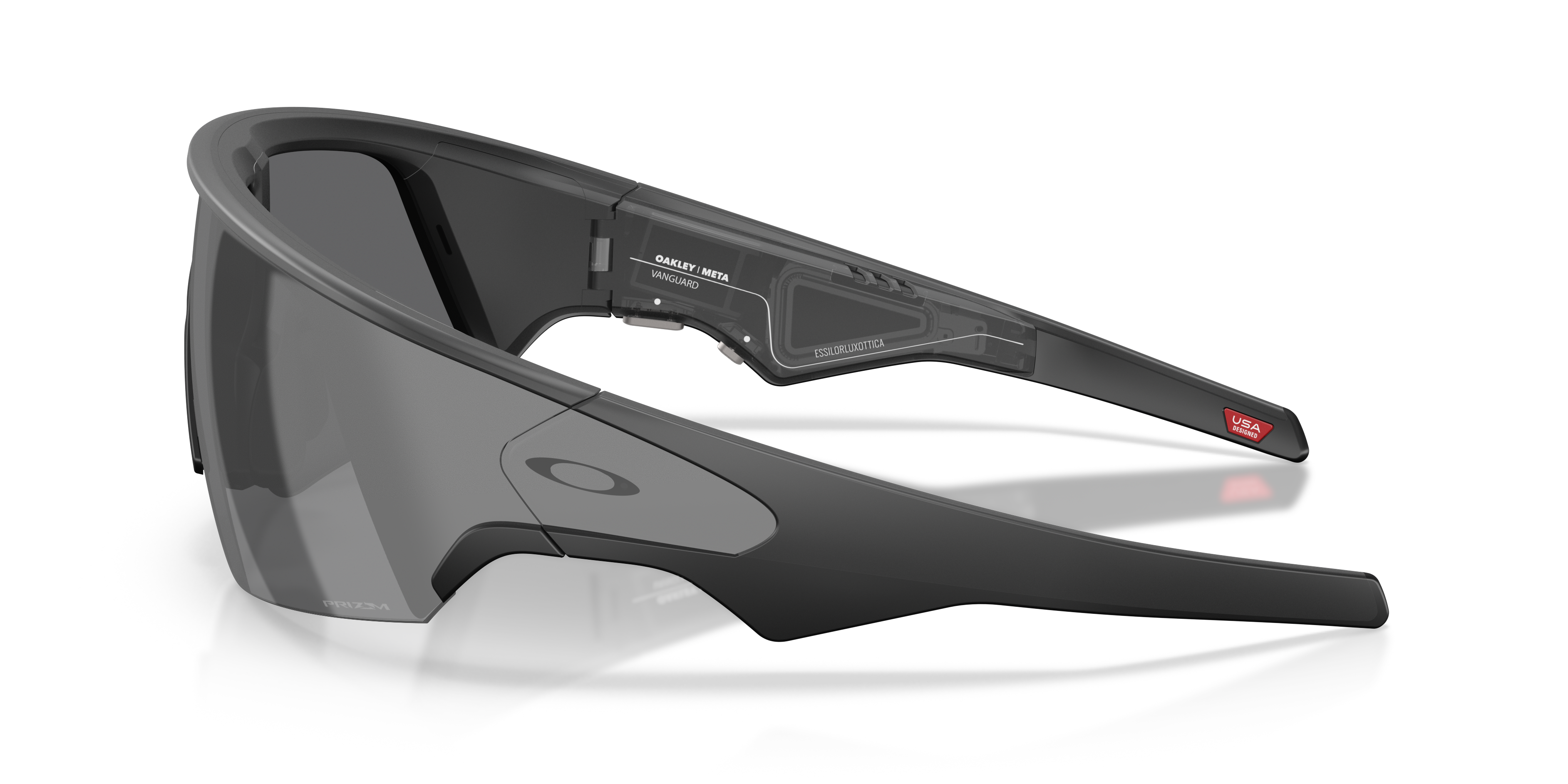 Oakley Meta Vanguard Unisex Rectangle Prizm Sunglasses - White Frame