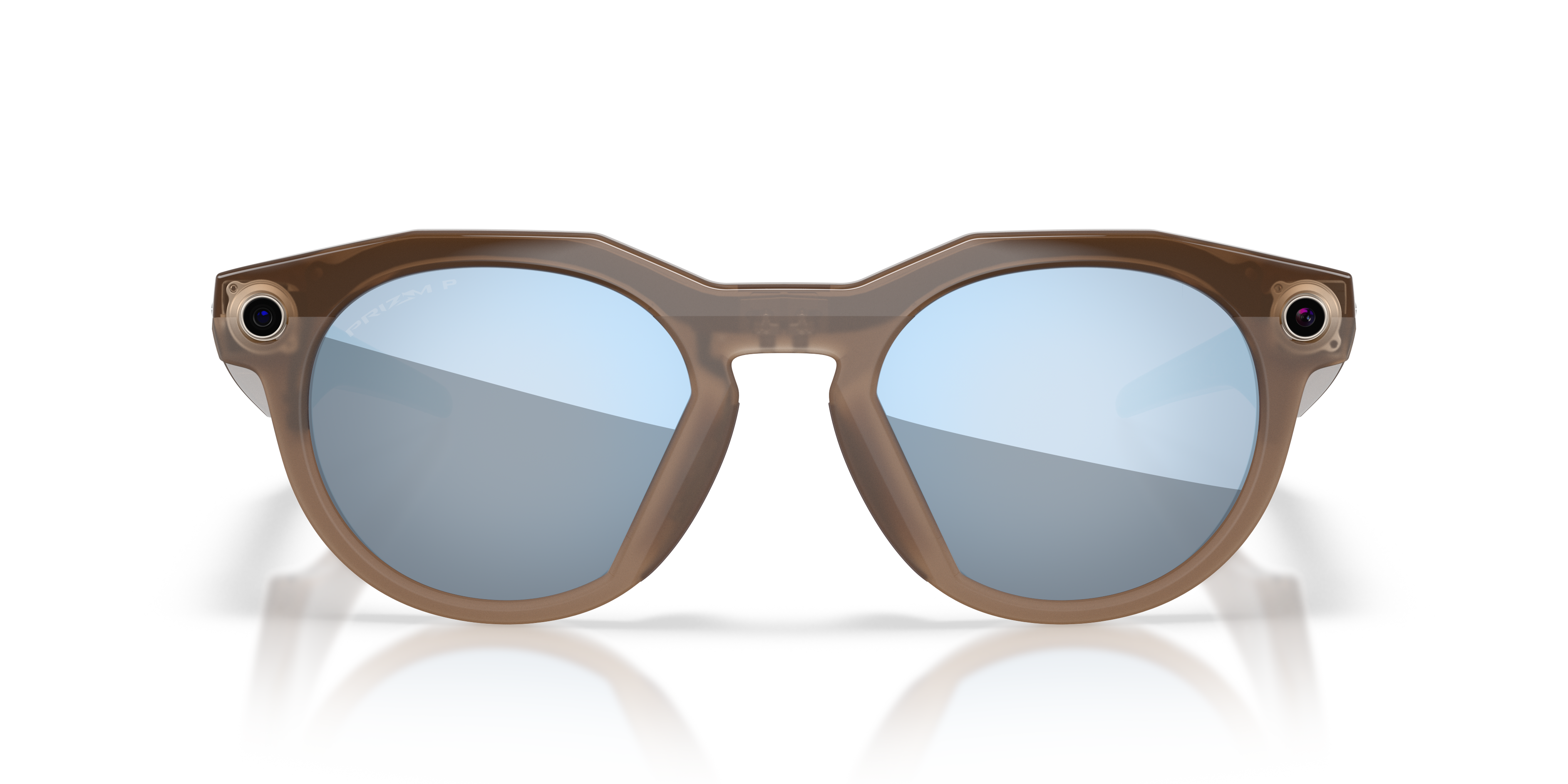 Oakley | Meta Meta HSTN Unisex Round Prizm Sunglasses - Brown Smoke Frame