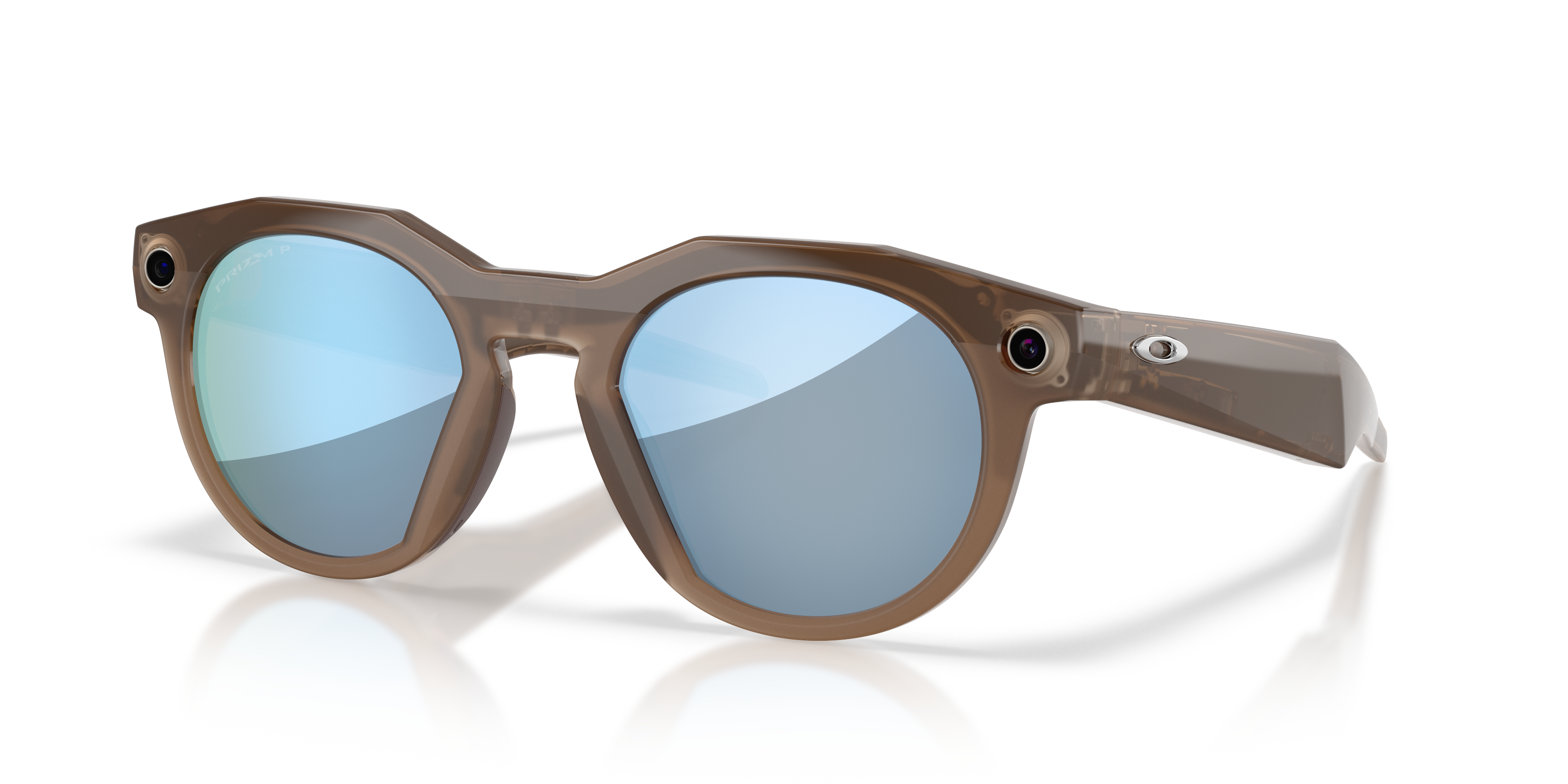 Oakley | Meta Meta HSTN Unisex Round Prizm Sunglasses - Brown Smoke Frame