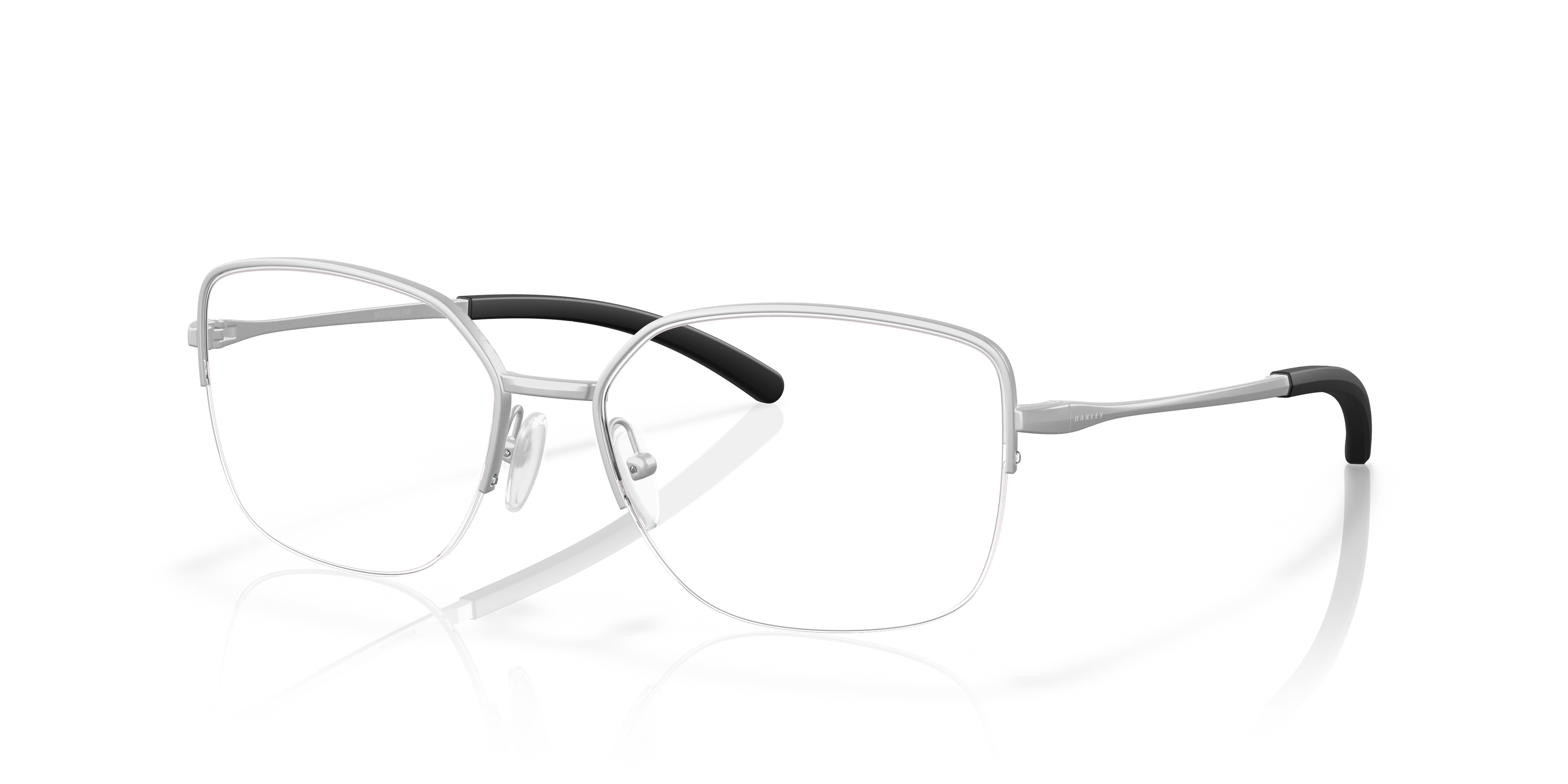 Oakley OX3006 Moonglow Women's Round Eyeglass Frames - Satin Chrome Frame