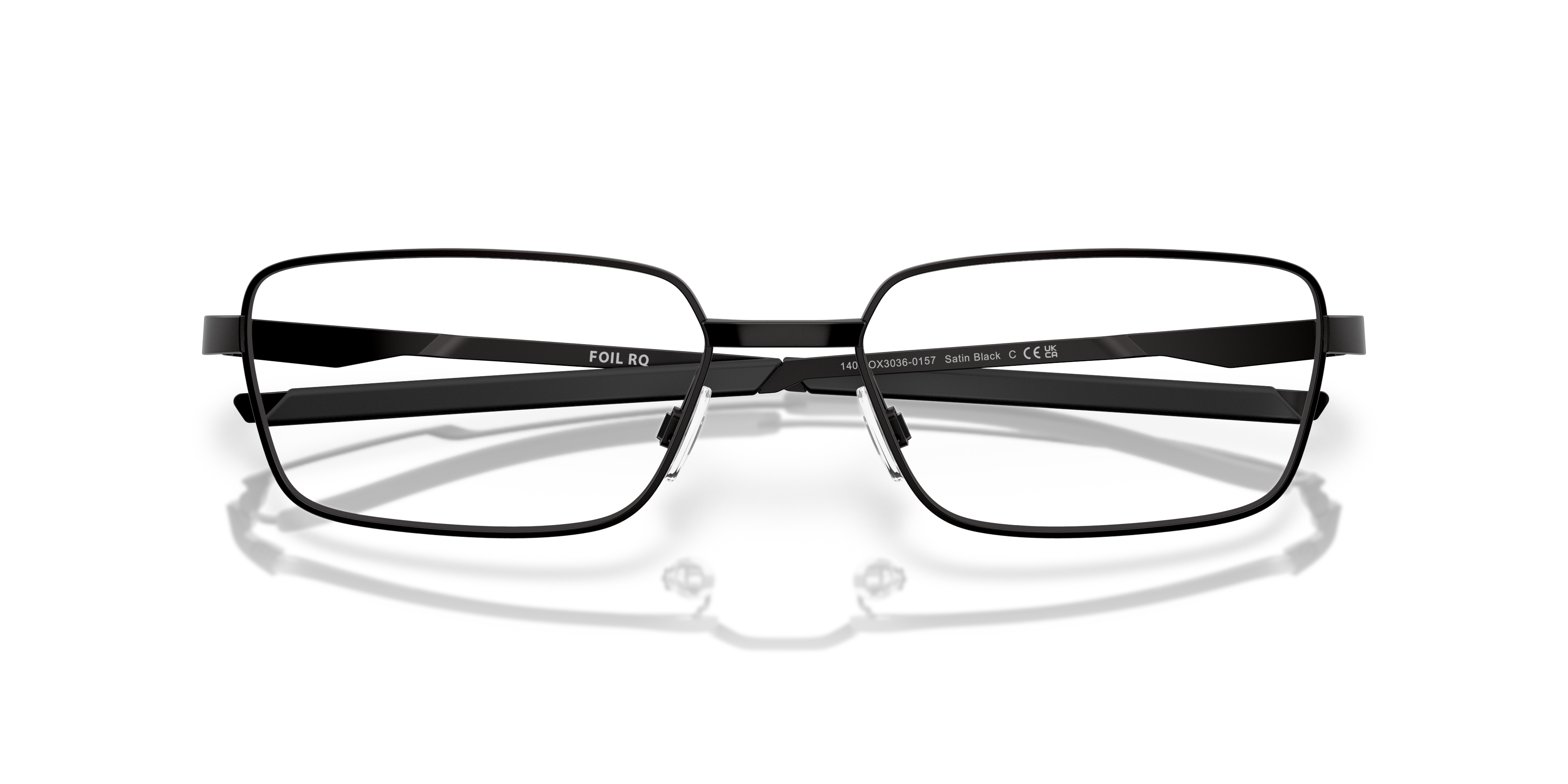 Oakley OX3036 Foil RQ Men's Rectangle Eyeglass Frames - Satin Black Frame