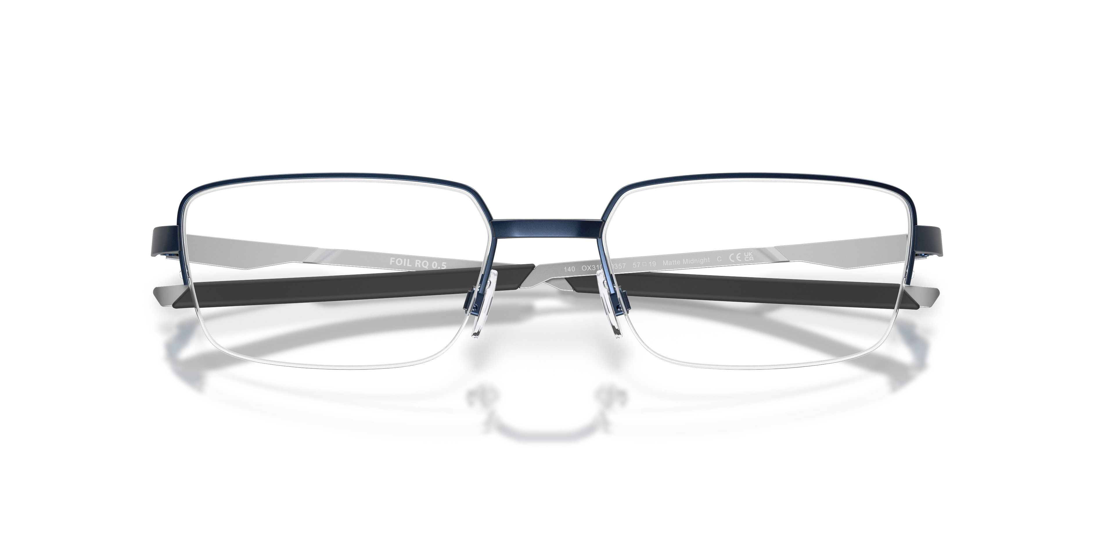 Oakley OX3100 Foil RQ 0.5 Unisex Rectangle Eyeglass Frames - Pewter Frame