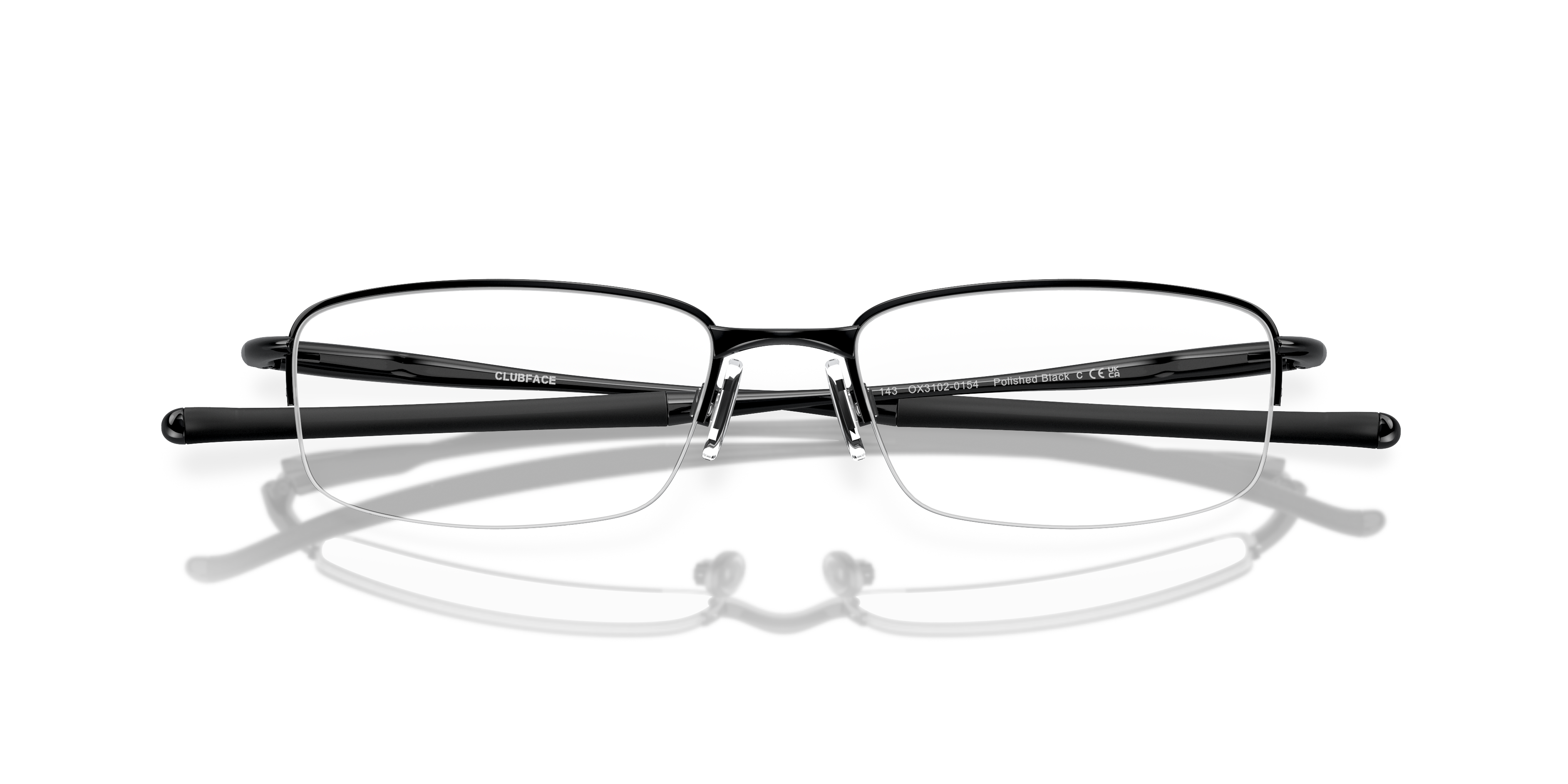 Oakley OX3102 Clubface Men's Rectangle Eyeglass Frames - Pewter Frame