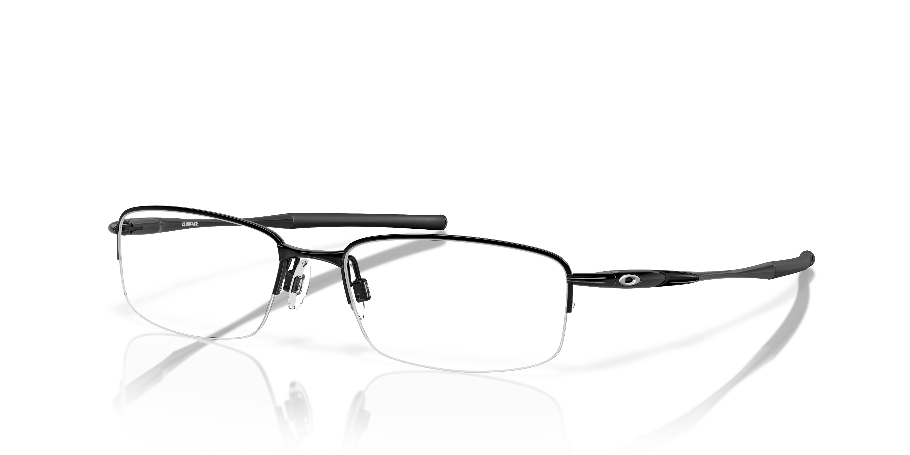 Oakley OX3102 Clubface Men's Rectangle Eyeglass Frames - Polished Black Frame