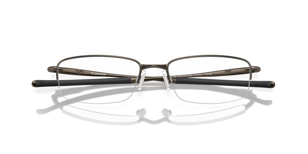 Oakley OX3102 Clubface Men's Rectangle Eyeglass Frames - Polished Black Frame