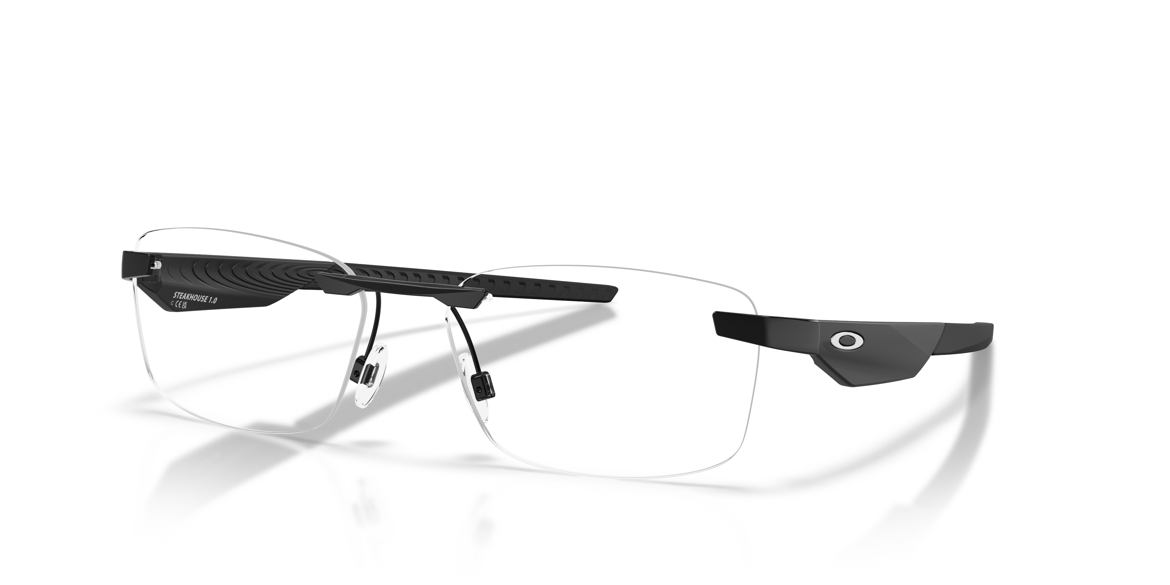 Oakley OX3126 Steakhouse 1.0 Unisex Rectangle Eyeglass Frames - Satin Black Frame