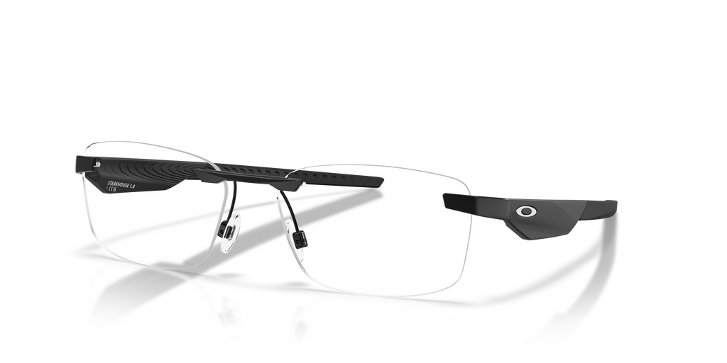 Oakley OX3126 Steakhouse 1.0 Unisex Rectangle Eyeglass Frames - Satin Black Frame