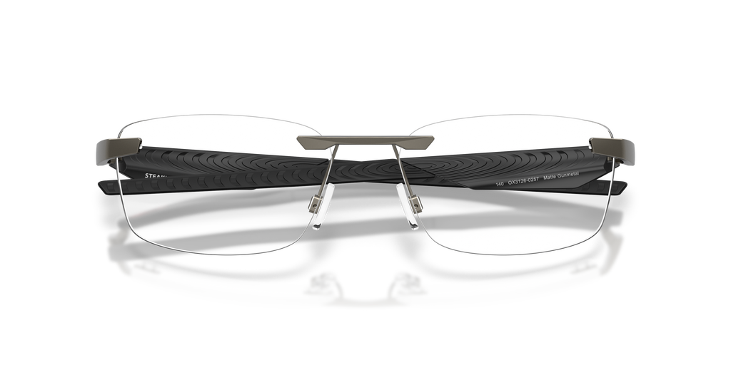 Oakley OX3126 Steakhouse 1.0 Unisex Rectangle Eyeglass Frames - Matte Gunmetal Frame