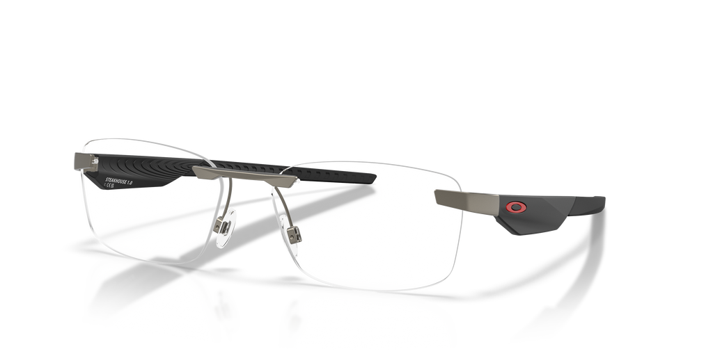 Oakley OX3126 Steakhouse 1.0 Unisex Rectangle Eyeglass Frames - Matte Gunmetal Frame
