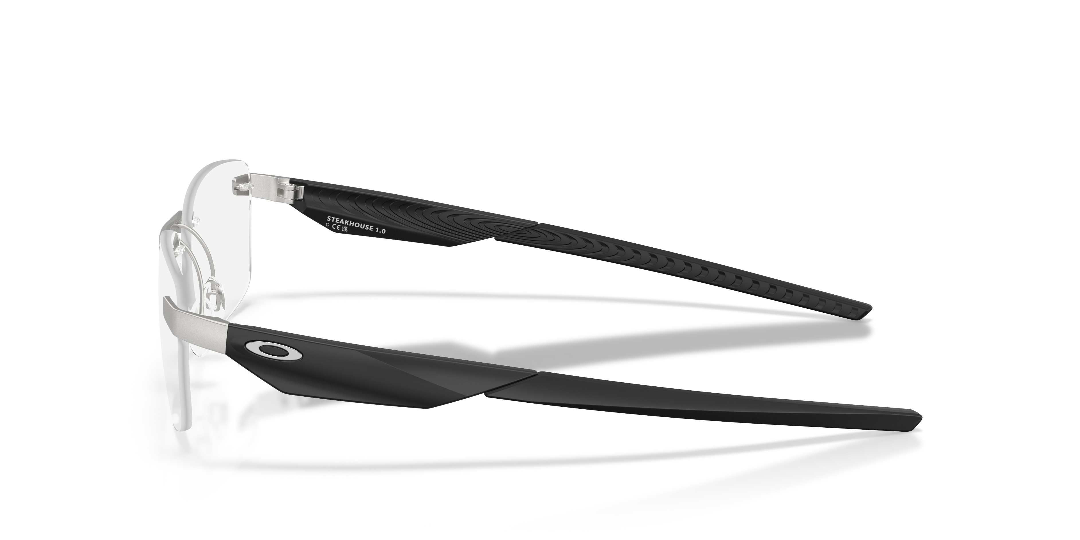Oakley OX3126 Steakhouse 1.0 Unisex Rectangle Eyeglass Frames - Satin Chrome Frame