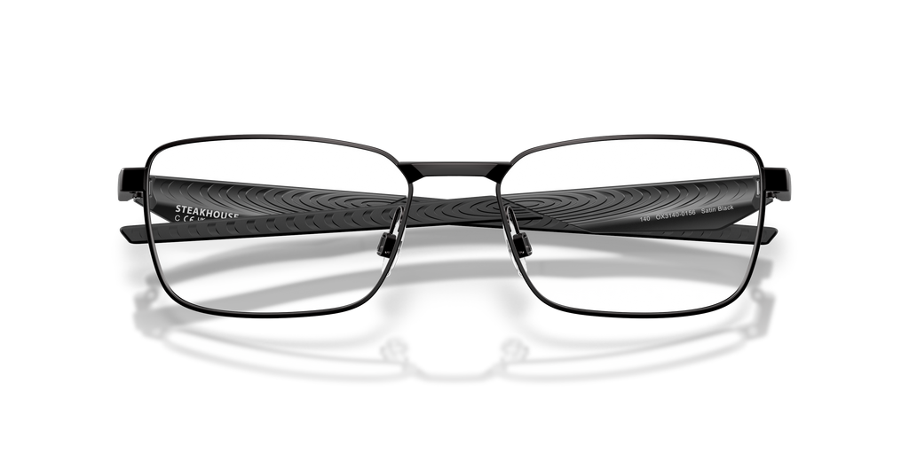 Oakley OX3140 Steakhouse Unisex Rectangle Eyeglass Frames - Matte Midnight Frame