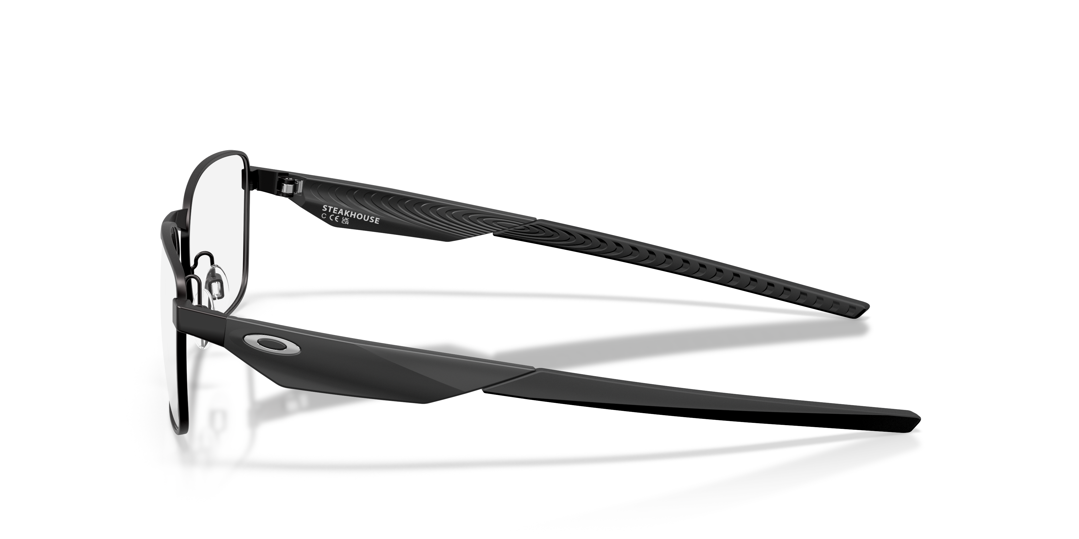 Oakley OX3140 Steakhouse Unisex Rectangle Eyeglass Frames - Satin Light Steel Frame