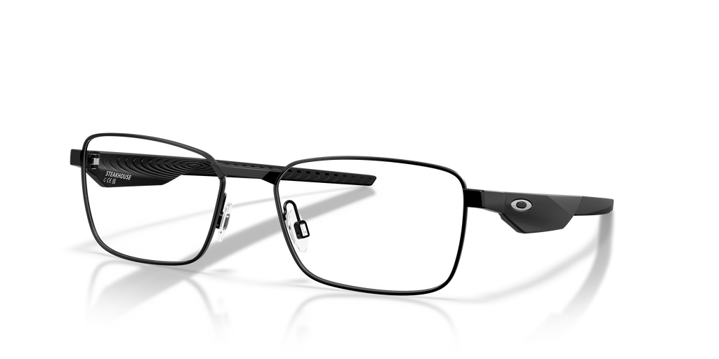 Oakley OX3140 Steakhouse Unisex Rectangle Eyeglass Frames - Satin Black Frame