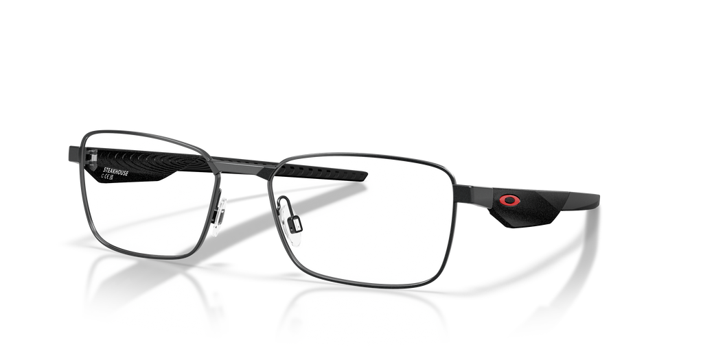 Oakley OX3140 Steakhouse Unisex Rectangle Eyeglass Frames - Satin Light Steel Frame