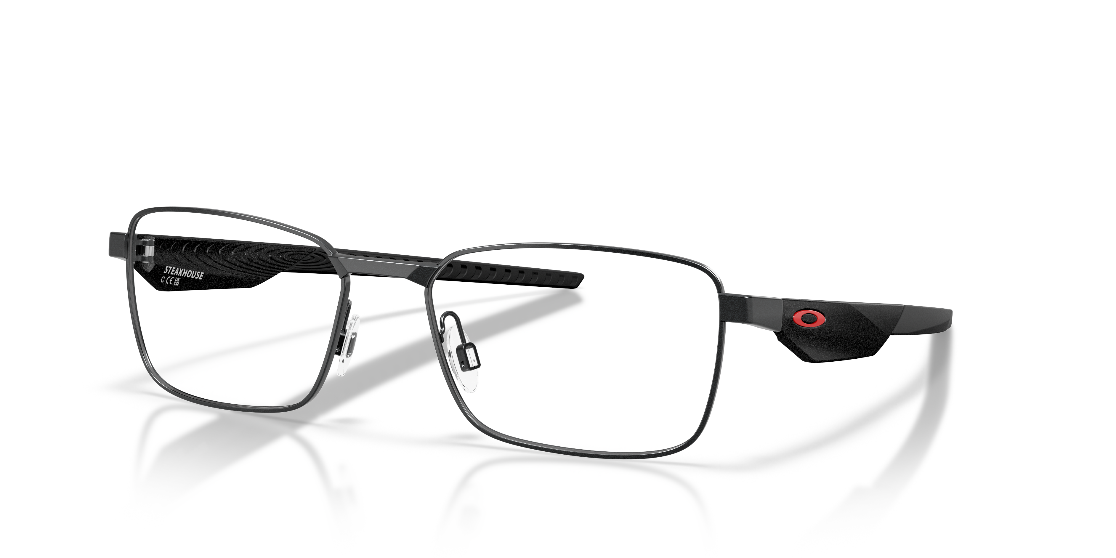 Oakley OX3140 Steakhouse Unisex Rectangle Eyeglass Frames - Satin Light Steel Frame