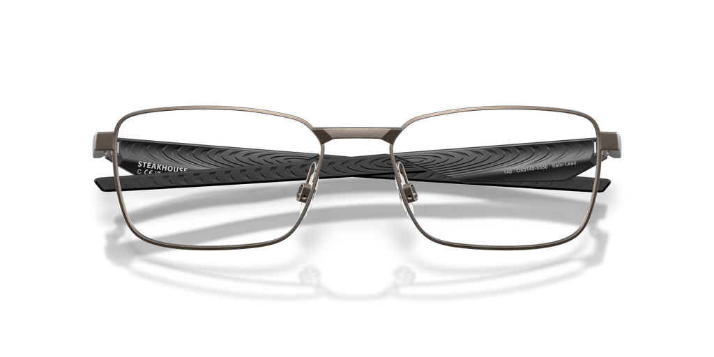Oakley OX3140 Steakhouse Unisex Rectangle Eyeglass Frames - Satin Lead Frame