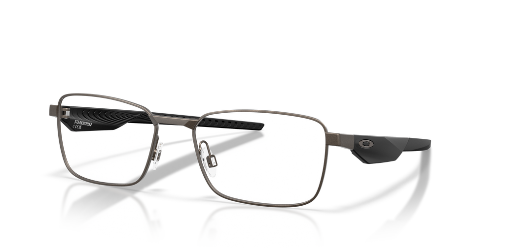 Oakley OX3140 Steakhouse Unisex Rectangle Eyeglass Frames - Satin Lead Frame