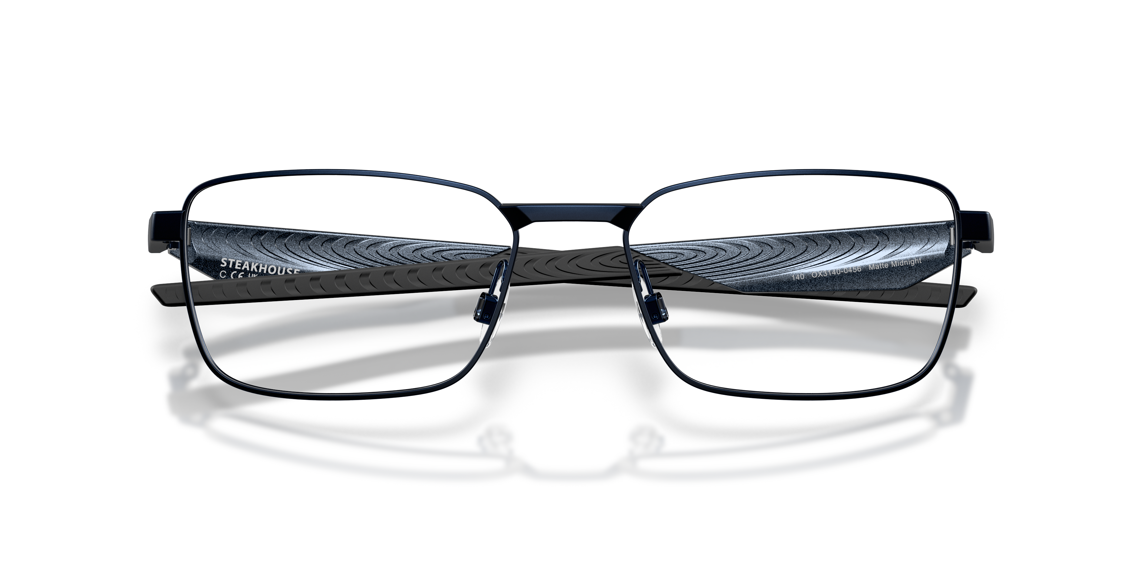 Oakley OX3140 Steakhouse Unisex Rectangle Eyeglass Frames - Satin Lead Frame