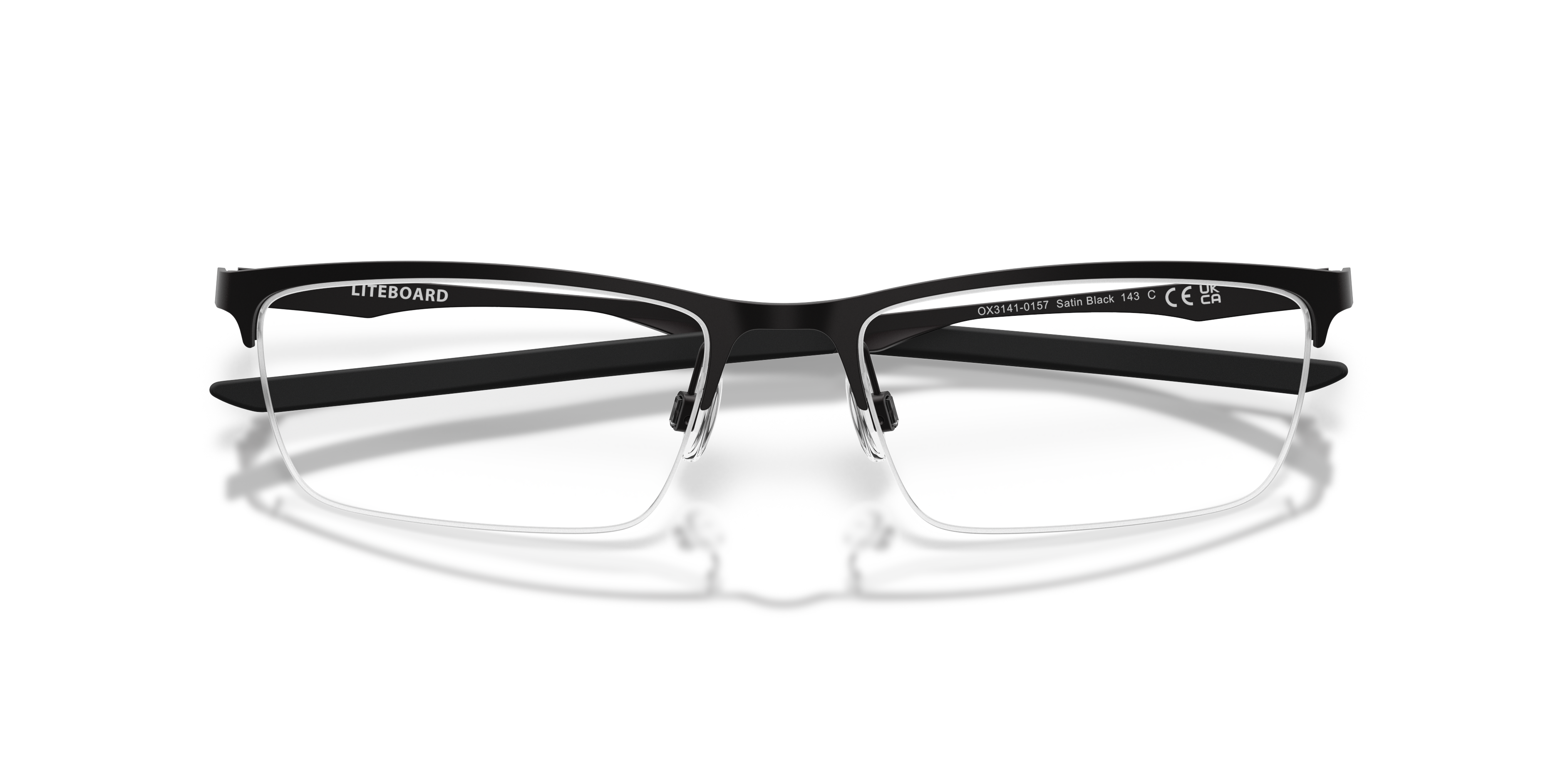 Oakley OX3141 Liteboard Unisex Rectangle Eyeglass Frames - Matte Gunmetal Frame