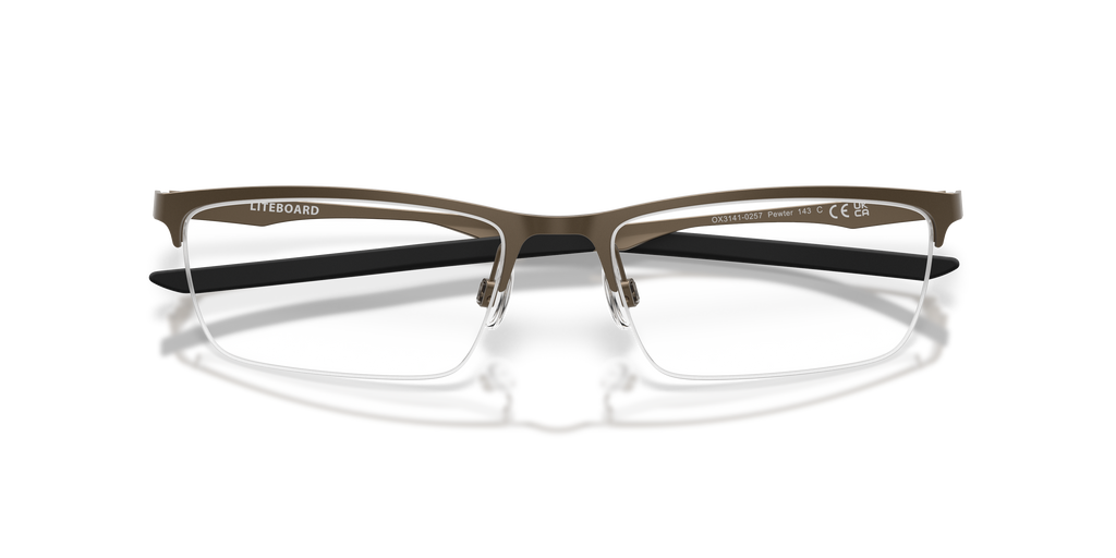 Oakley OX3141 Liteboard Unisex Rectangle Eyeglass Frames - Matte Gunmetal Frame