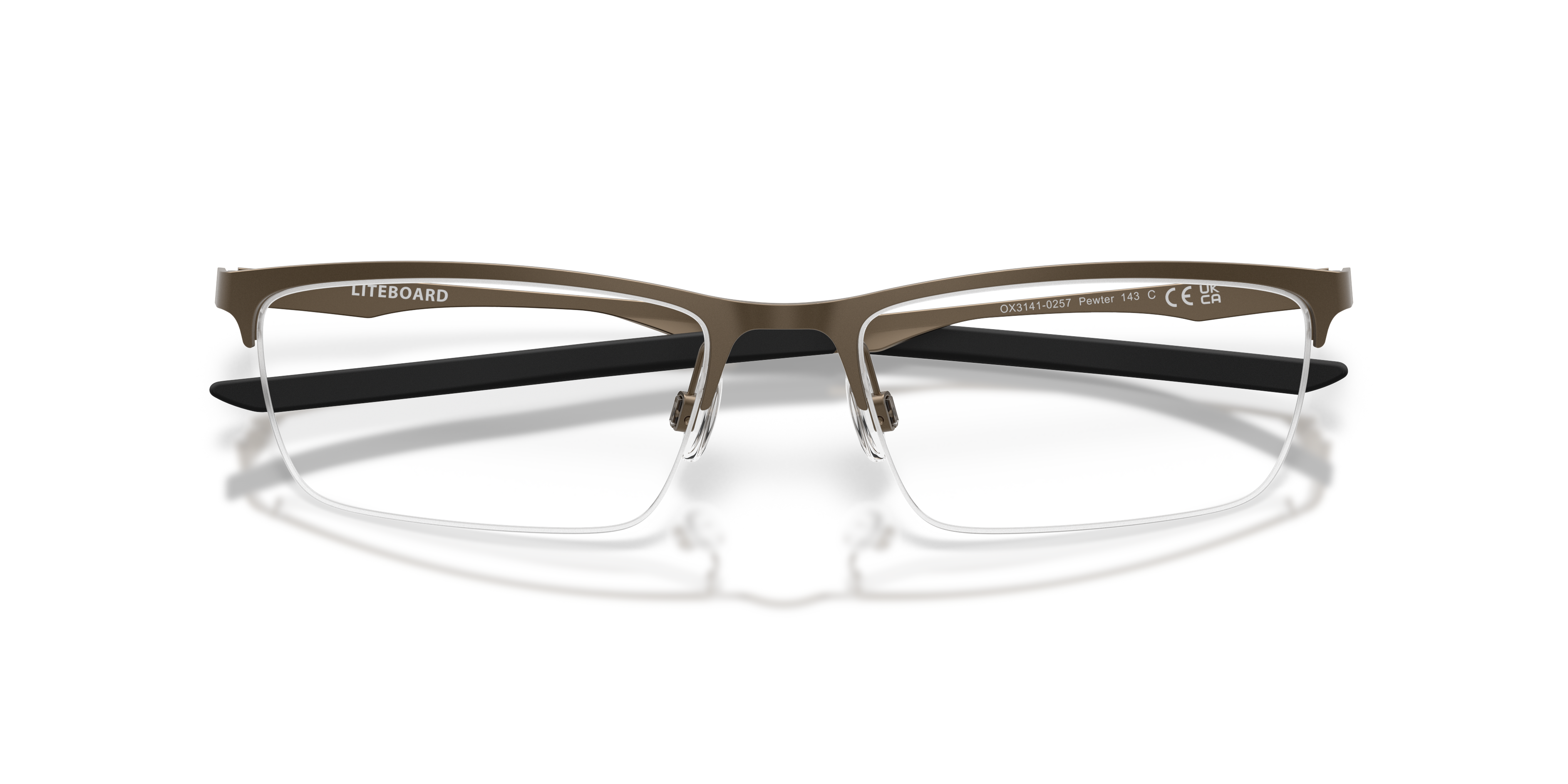 Oakley OX3141 Liteboard Unisex Rectangle Eyeglass Frames - Satin Black Frame