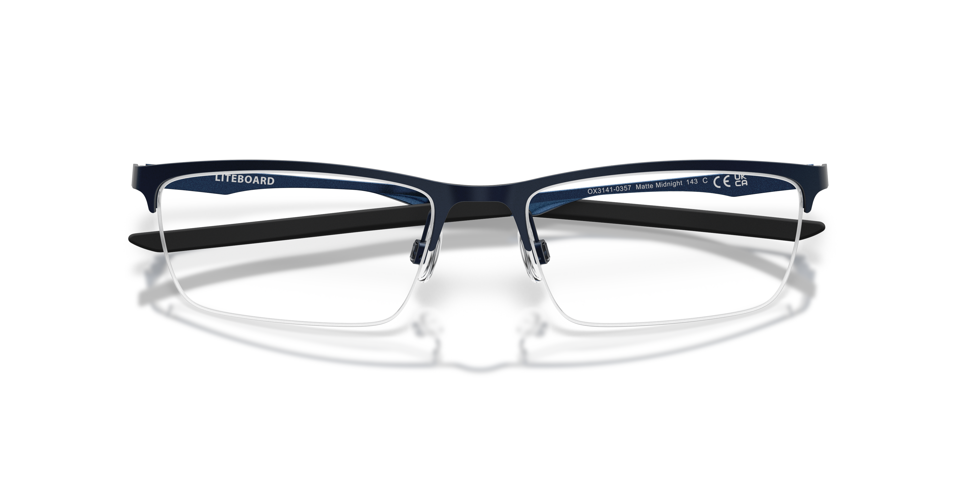Oakley OX3141 Liteboard Unisex Rectangle Eyeglass Frames - Matte Midnight Frame