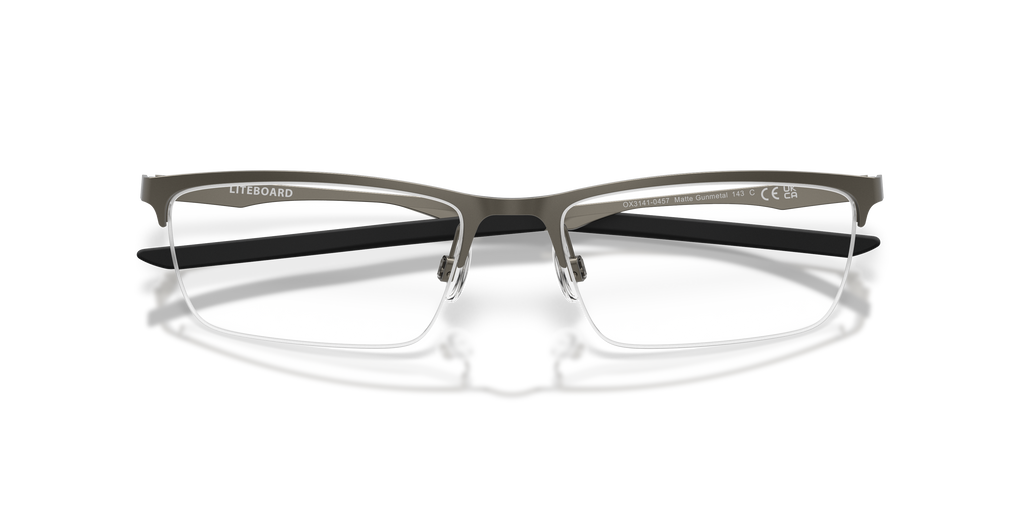 Oakley OX3141 Liteboard Unisex Rectangle Eyeglass Frames - Matte Midnight Frame