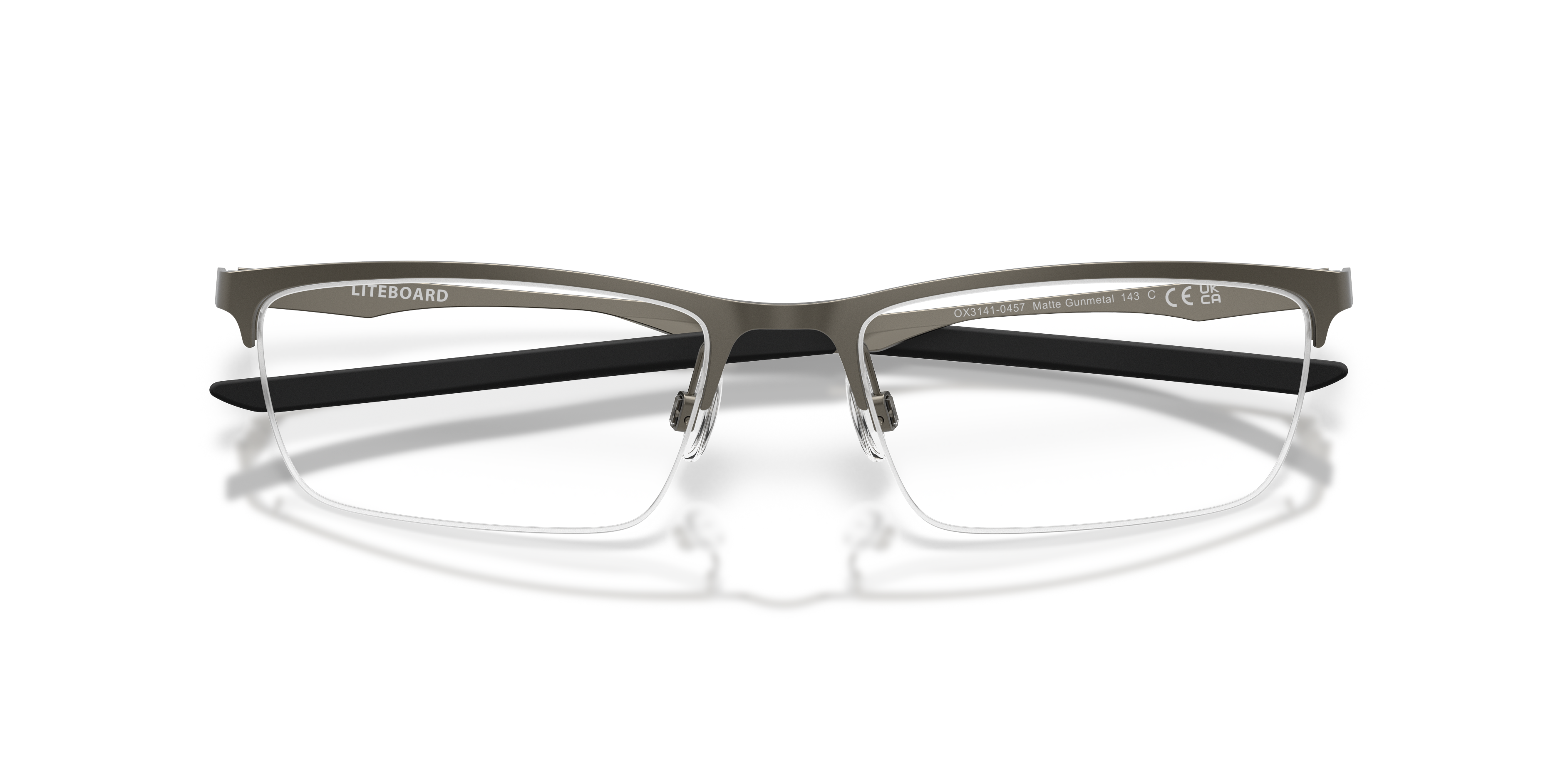 Oakley OX3141 Liteboard Unisex Rectangle Eyeglass Frames - Matte Midnight Frame