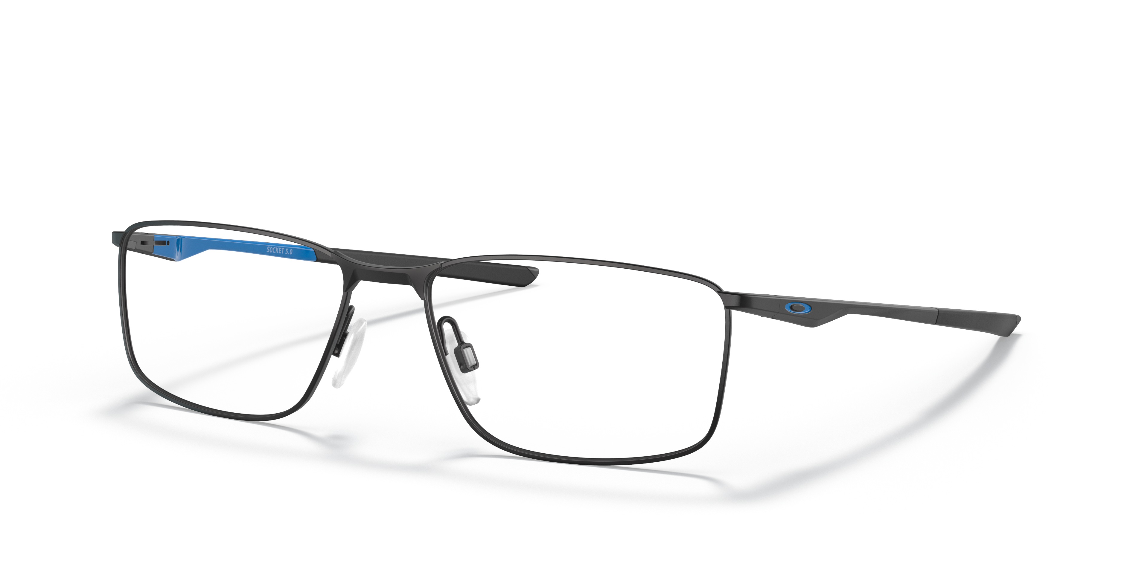 Oakley OX3217 Socket 5.0 Cobalt Collection Men's Rectangle Eyeglass Frames - Satin Black Frame