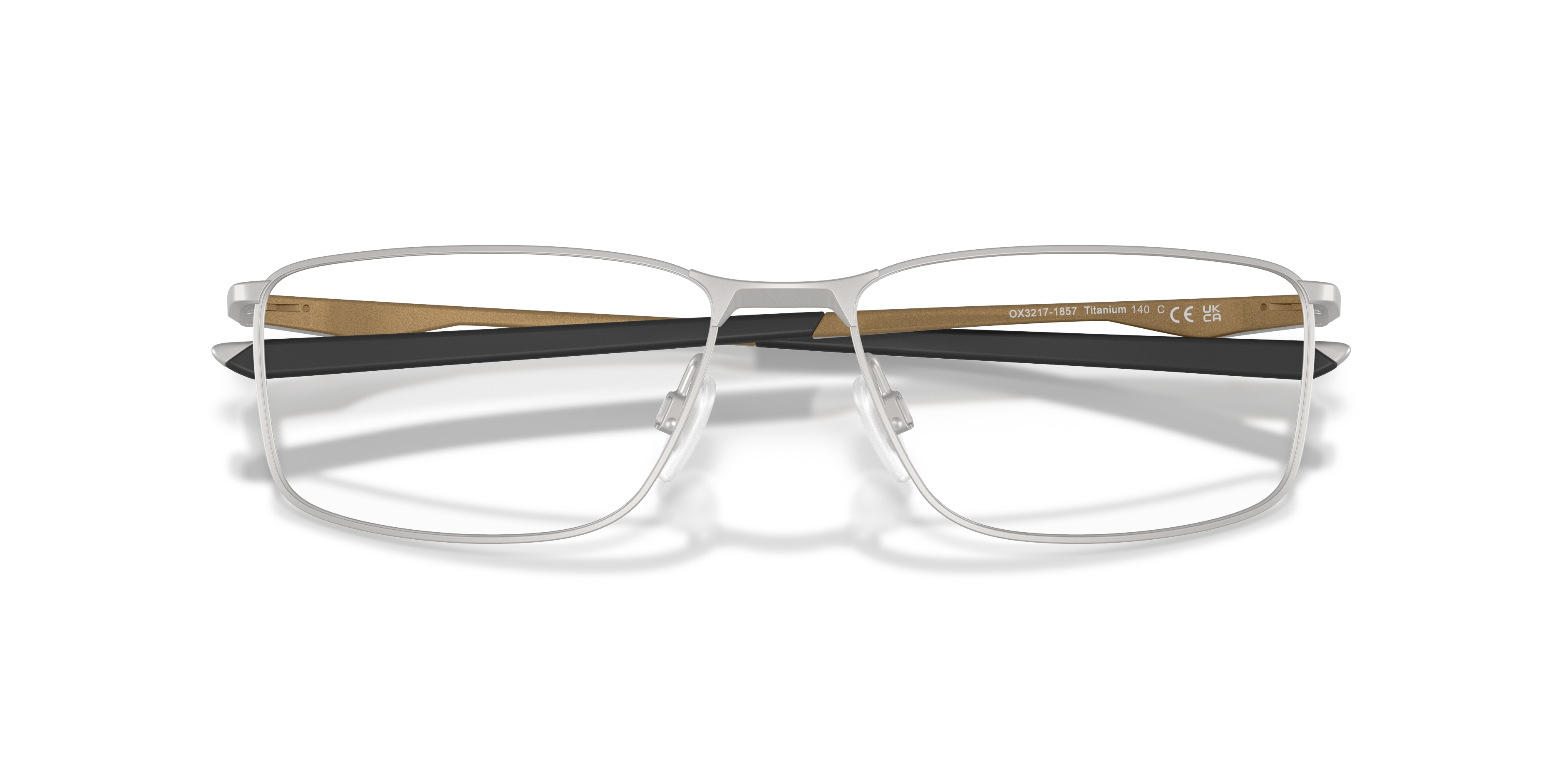 Oakley OX3217 Socket 5.0 Alloy Collection Men's Rectangle Eyeglass Frames - Titanium Frame