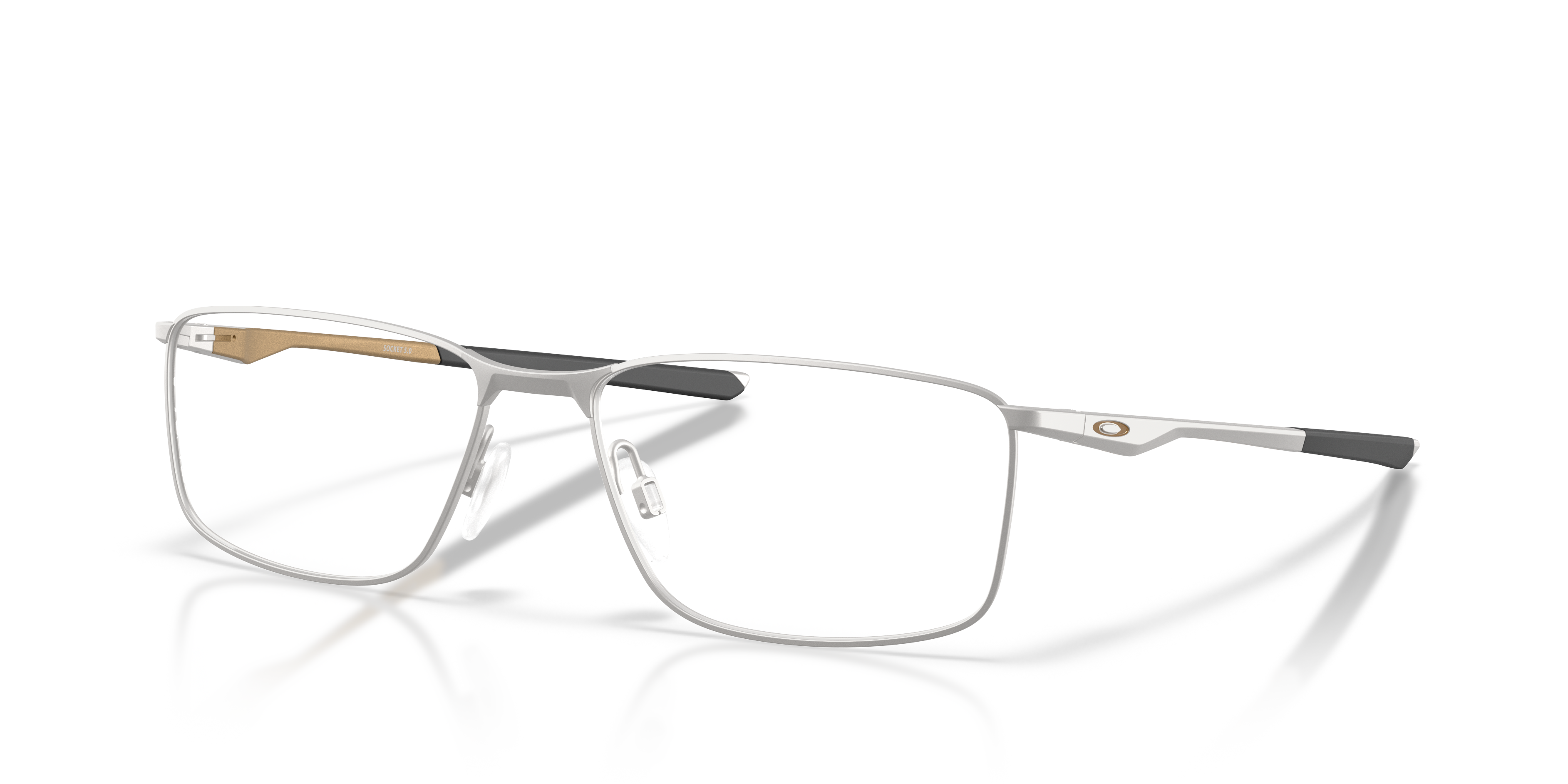 Oakley OX3217 Socket 5.0 Alloy Collection Men's Rectangle Eyeglass Frames - Titanium Frame