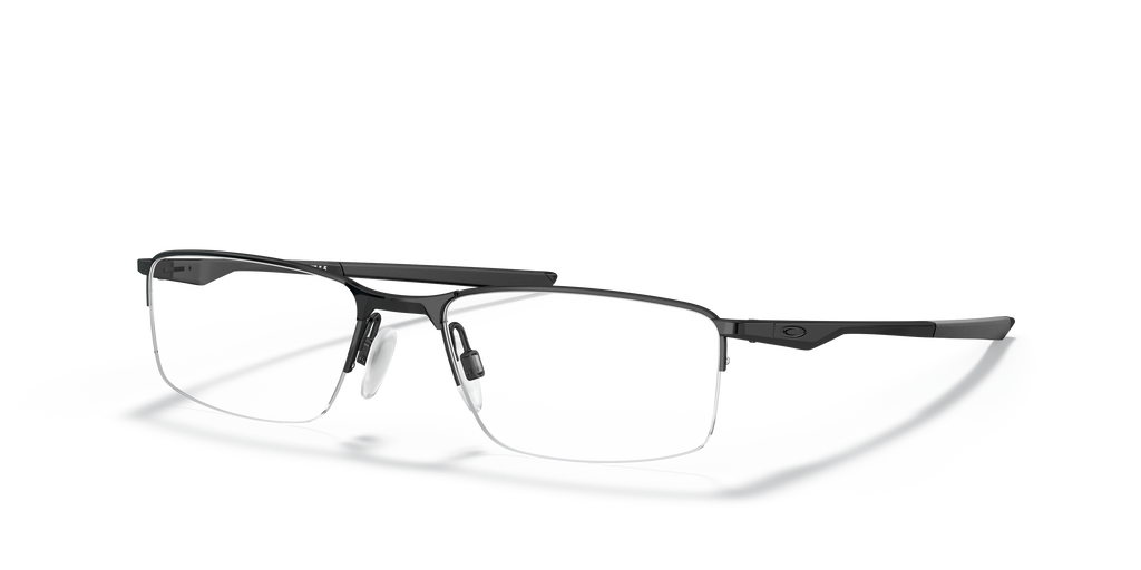 Oakley OX3218 Socket 5.5 Men's Rectangle Eyeglass Frames - Polished Black Frame