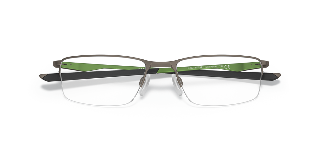 Oakley OX3218 Socket 5.5 Men's Rectangle Eyeglass Frames - Satin Lead Frame