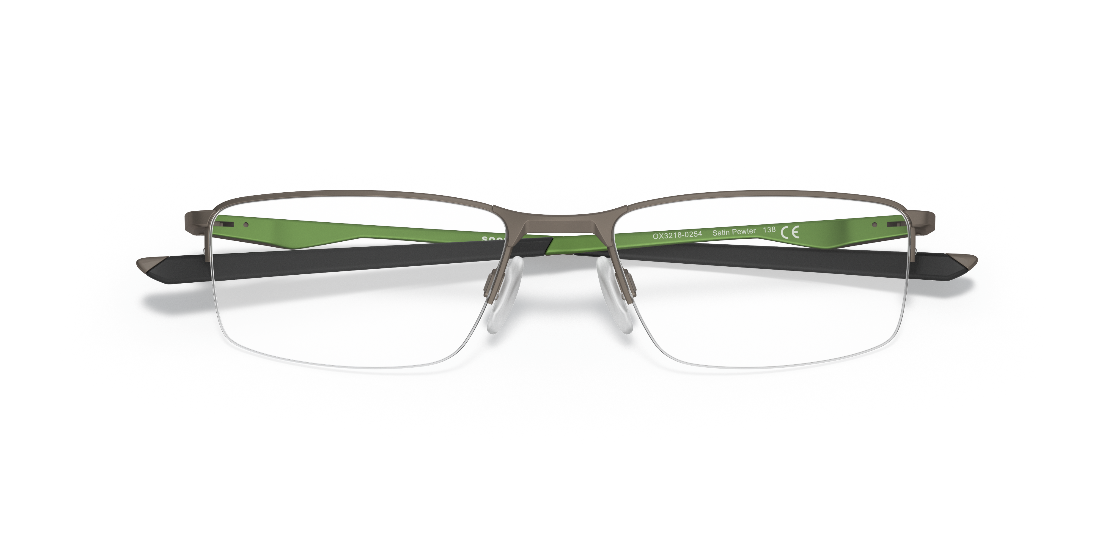 Oakley OX3218 Socket 5.5 Men's Rectangle Eyeglass Frames - Pewter Frame