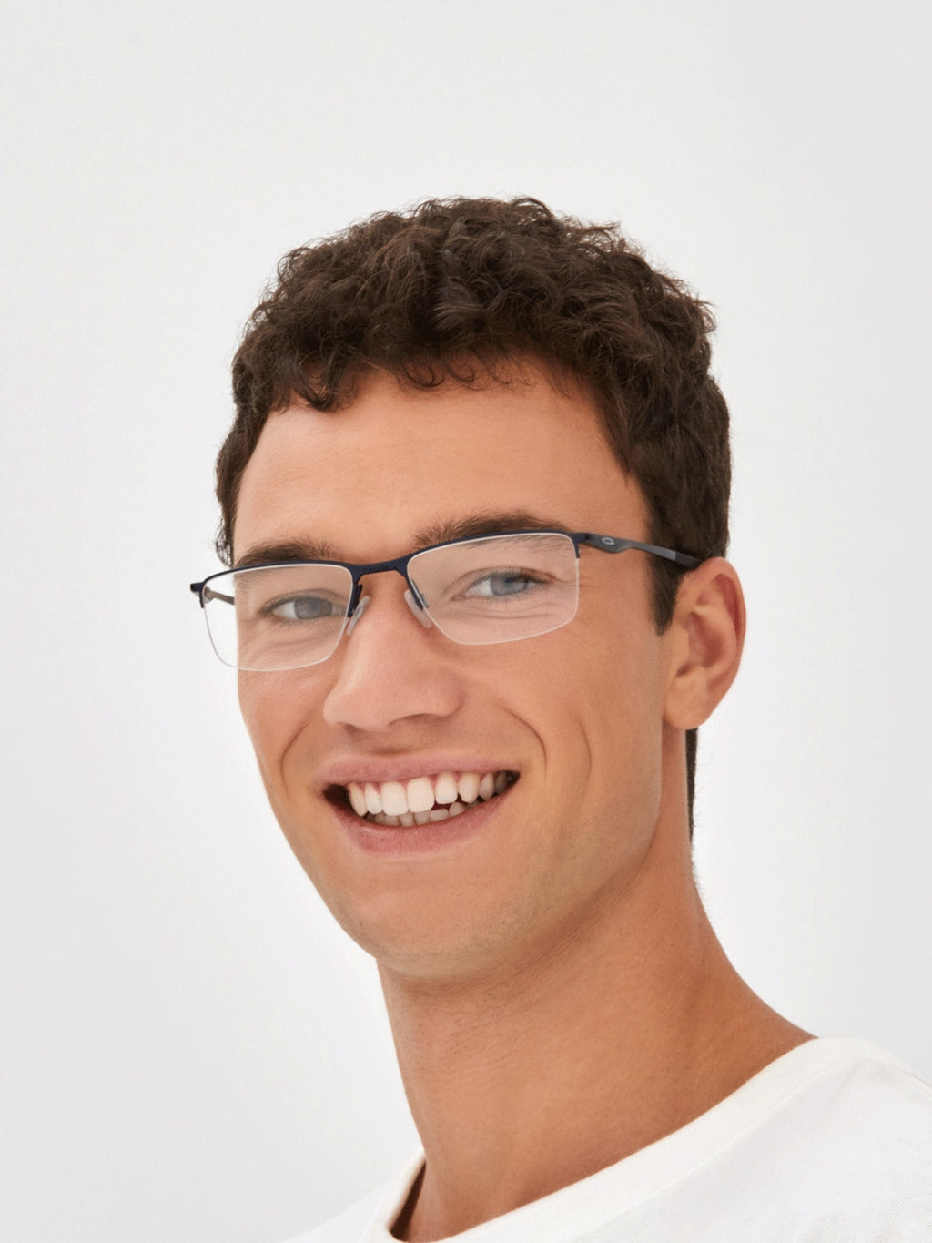 Oakley OX3218 Socket 5.5 Men's Rectangle Eyeglass Frames - Polished Black Frame