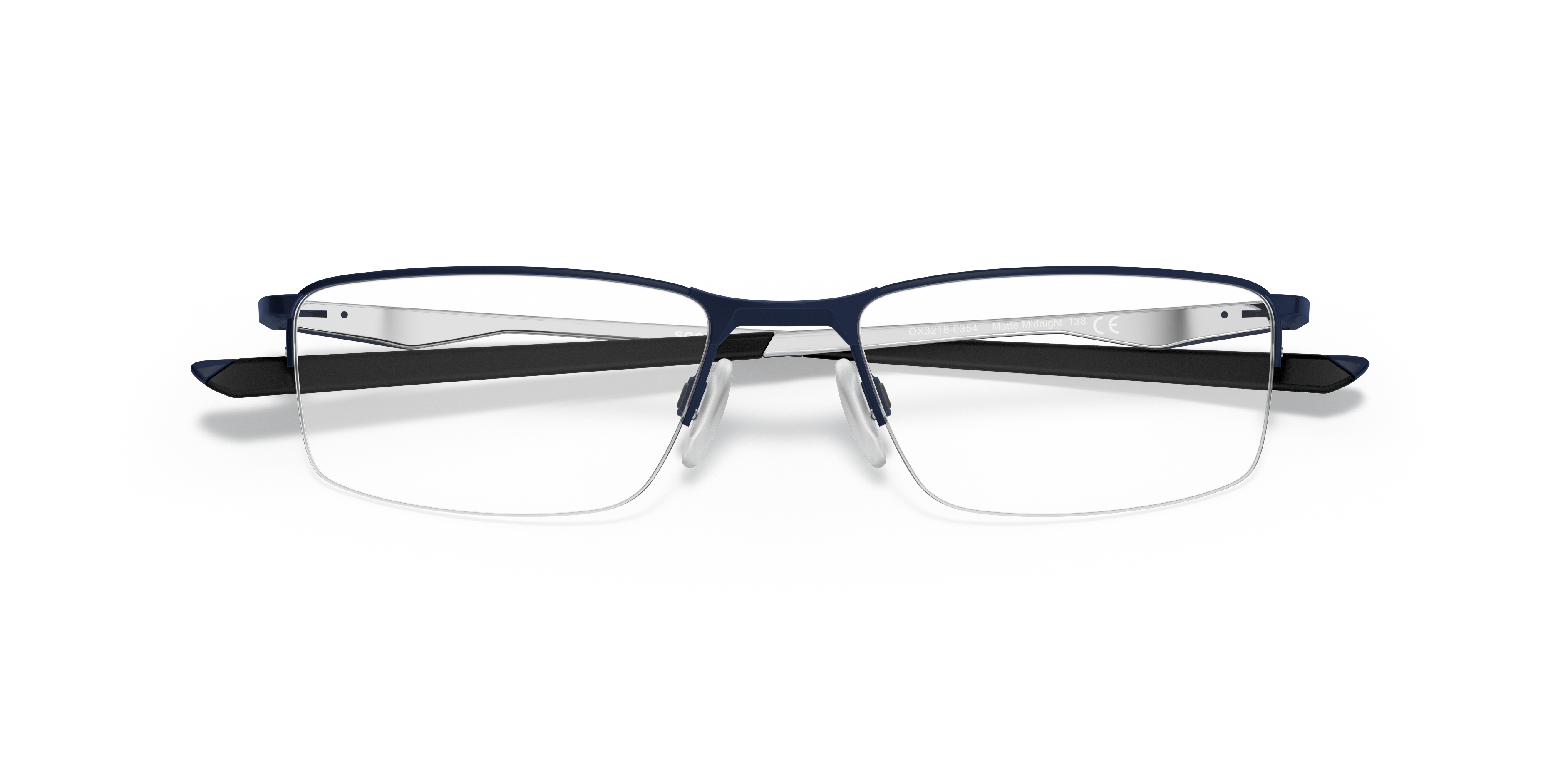 Oakley OX3218 Socket 5.5 Men's Rectangle Eyeglass Frames - Polished Black Frame