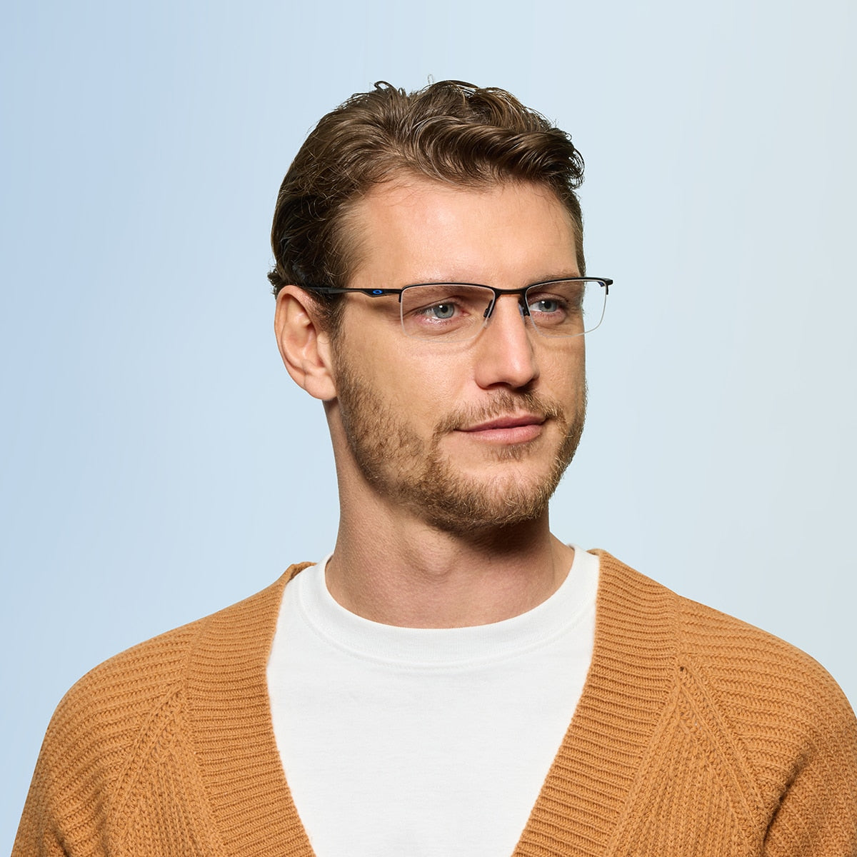 Oakley OX3218 Socket 5.5 Cobalt Collection Men's Rectangle Eyeglass Frames - Satin Black Frame