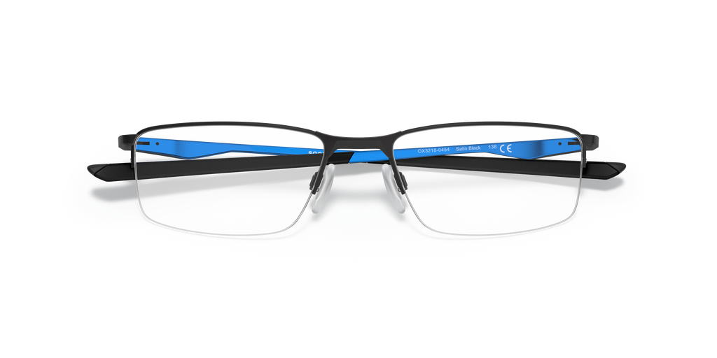 Oakley OX3218 Socket 5.5 Cobalt Collection Men's Rectangle Eyeglass Frames - Satin Black Frame