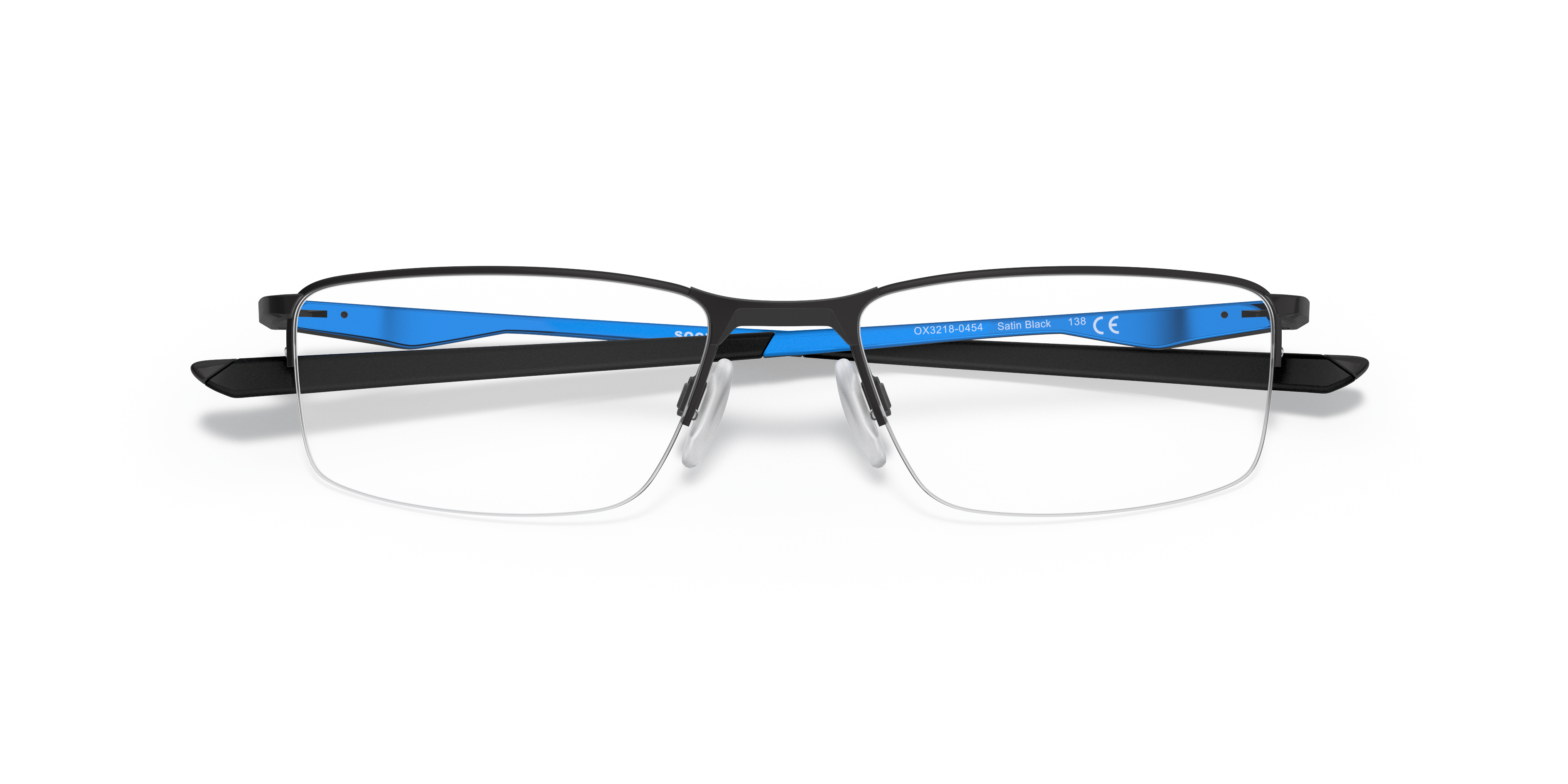 Oakley OX3218 Socket 5.5 Cobalt Collection Men's Rectangle Eyeglass Frames - Satin Black Frame