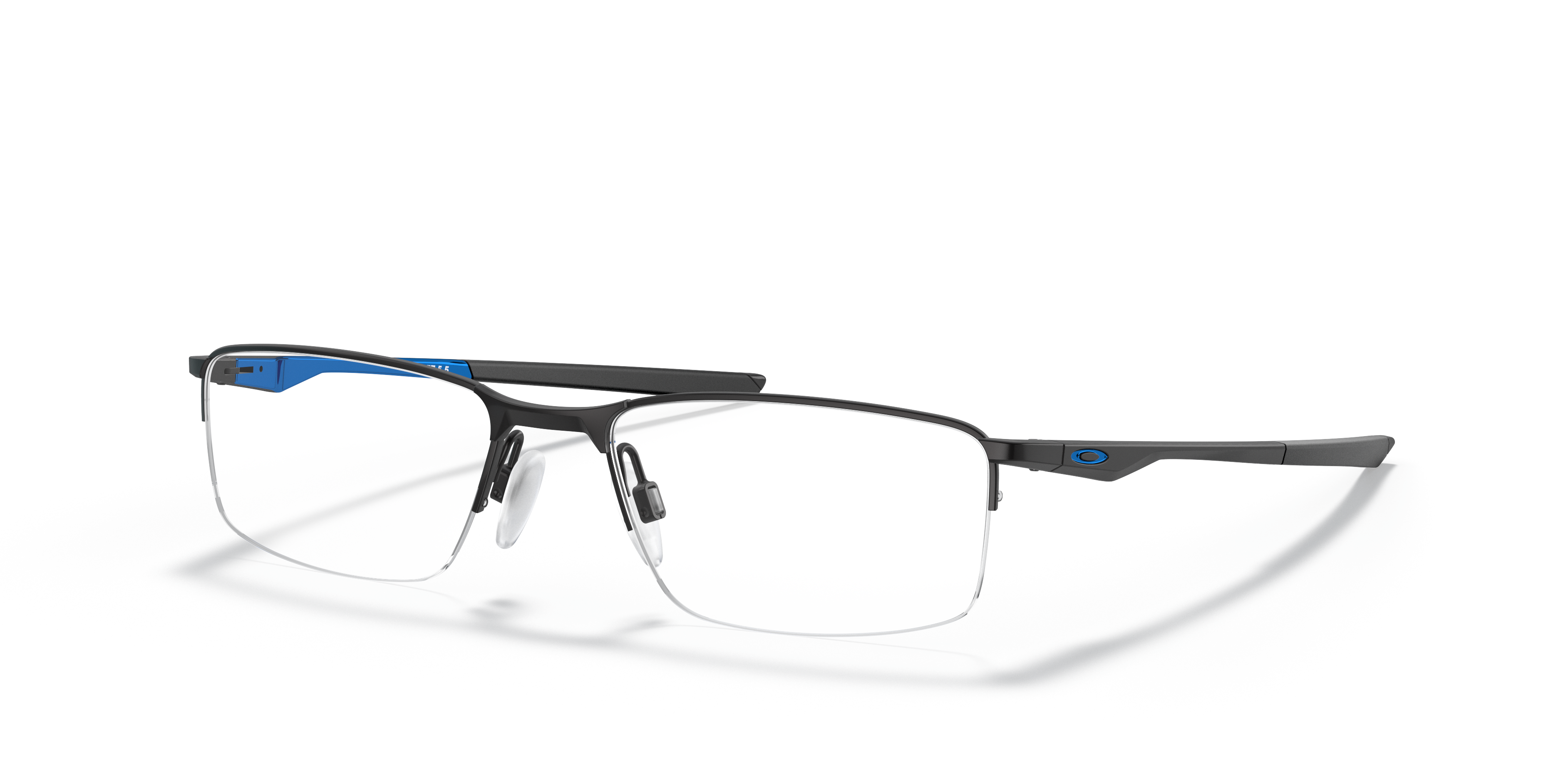 Oakley OX3218 Socket 5.5 Cobalt Collection Men's Rectangle Eyeglass Frames - Satin Black Frame