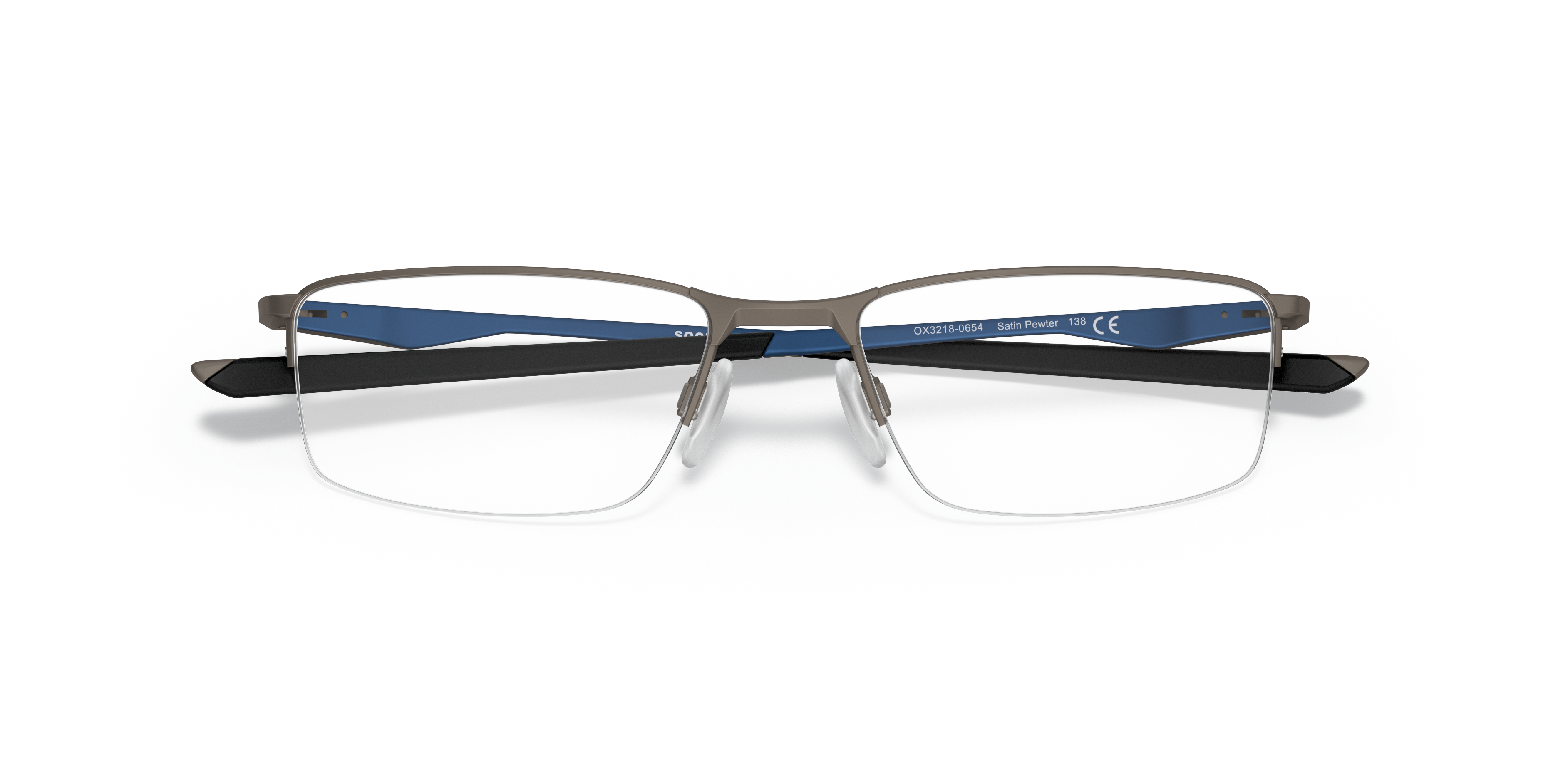 Oakley OX3218 Socket 5.5 Men's Rectangle Eyeglass Frames - Pewter Frame