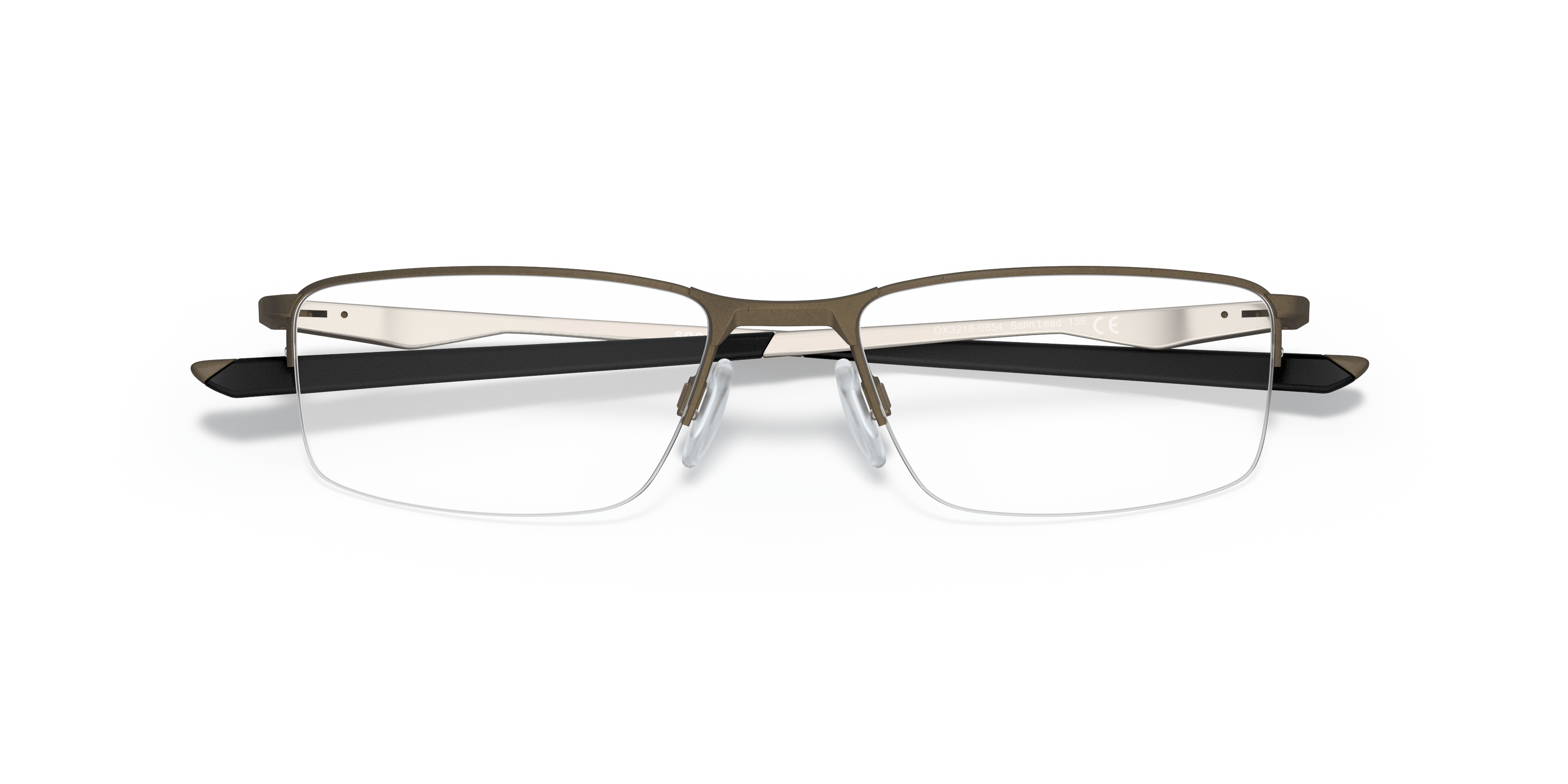 Oakley OX3218 Socket 5.5 Men's Rectangle Eyeglass Frames - Polished Black Frame