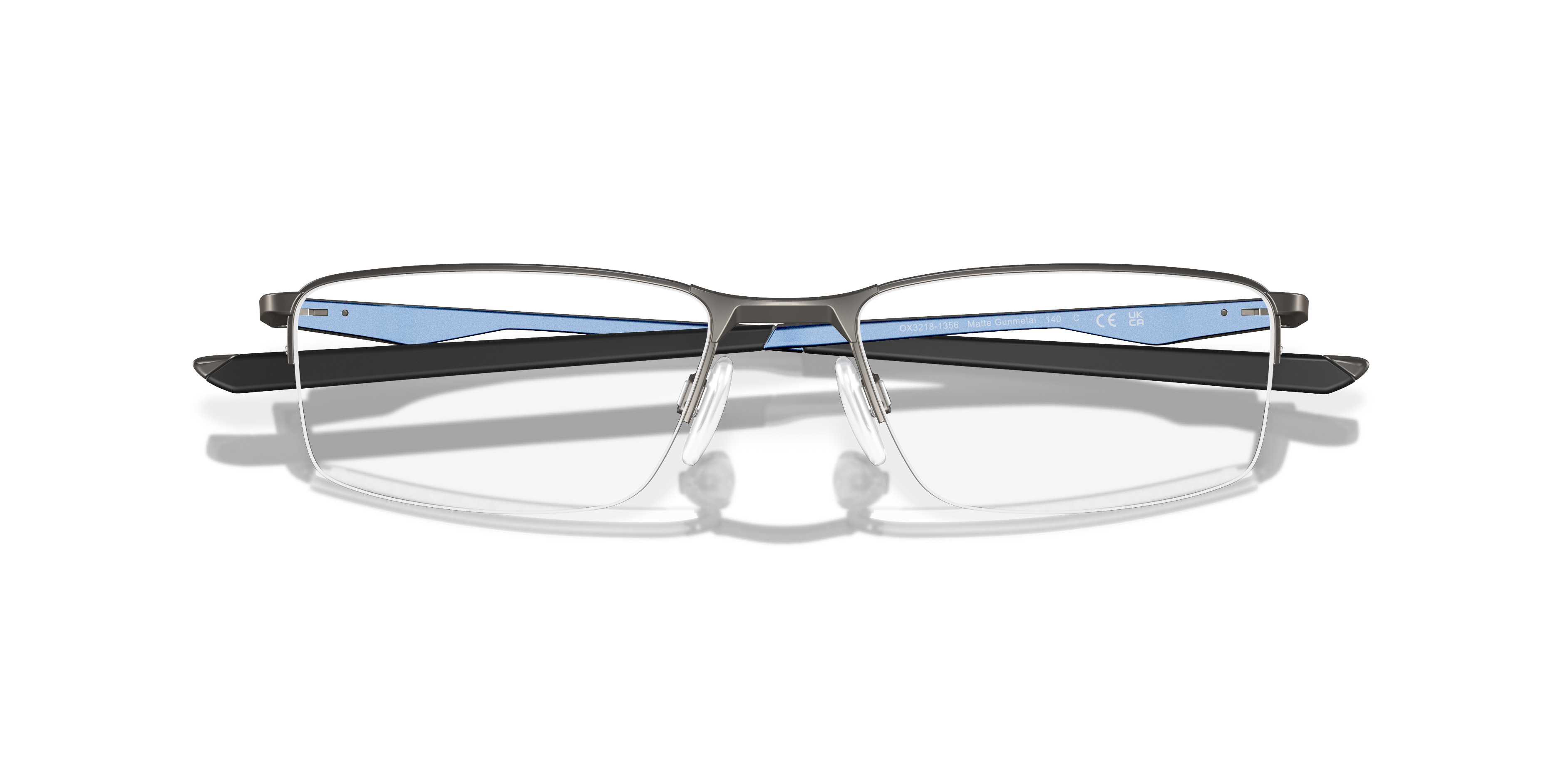 Oakley OX3218 Socket 5.5 Men's Rectangle Eyeglass Frames - Pewter Frame