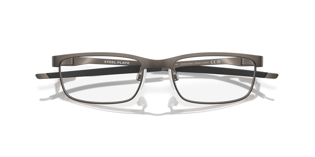 Oakley OX3222 Steel Plate Men's Rectangle Eyeglass Frames - Powder Midnight Frame