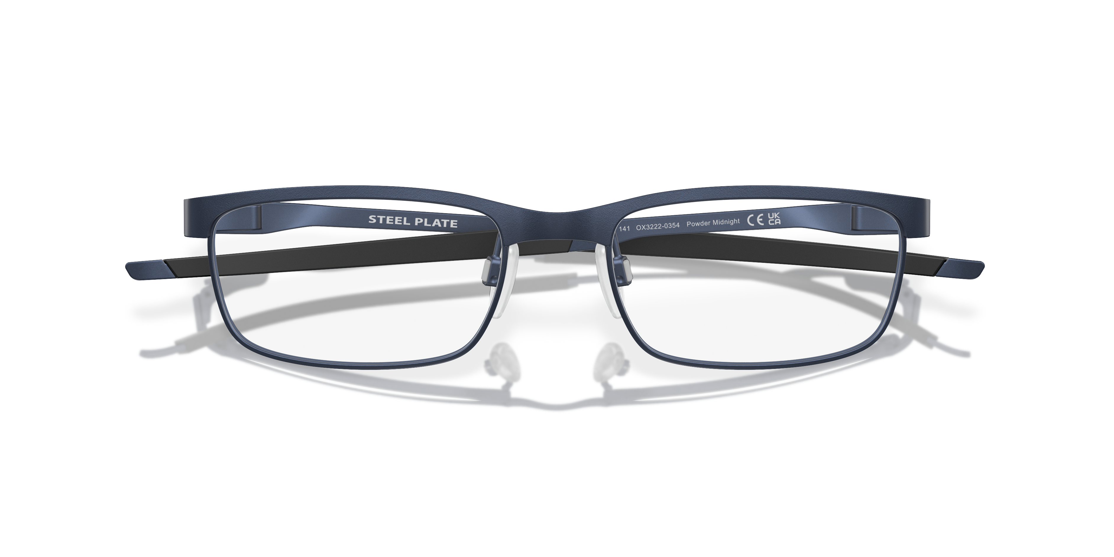 Oakley OX3222 Steel Plate Men's Rectangle Eyeglass Frames - Powder Cement Frame