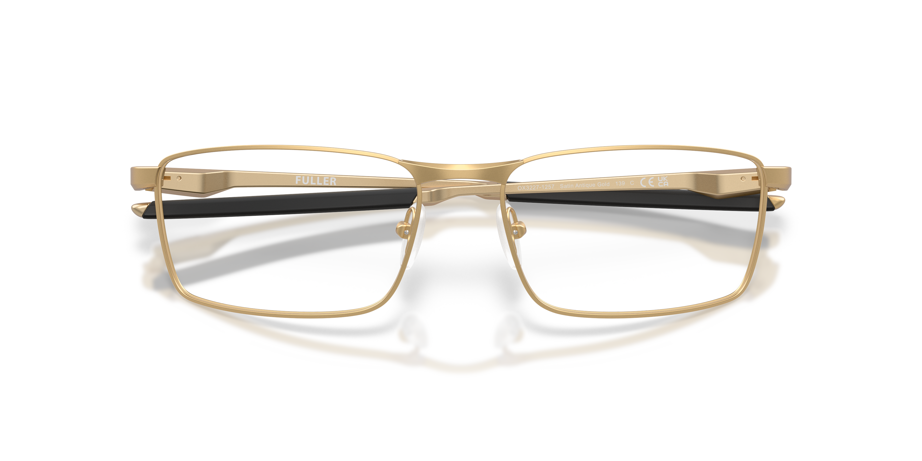 Oakley OX3227 Fuller Alloy Collection Men's Rectangle Eyeglass Frames - Antique Gold Frame