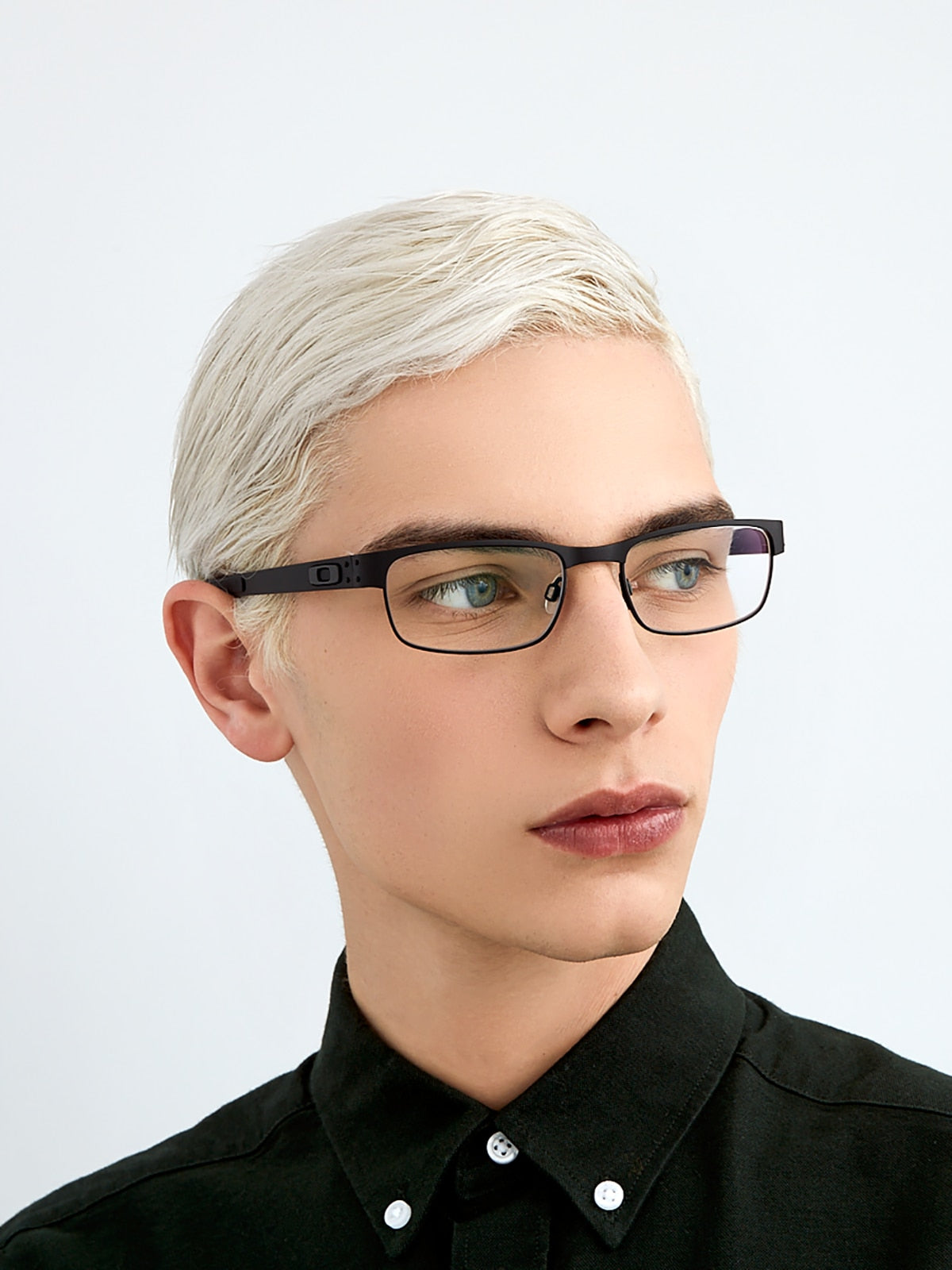 Oakley OX5038 Metal Plate Men's Rectangle Eyeglass Frames - Matte Black Frame