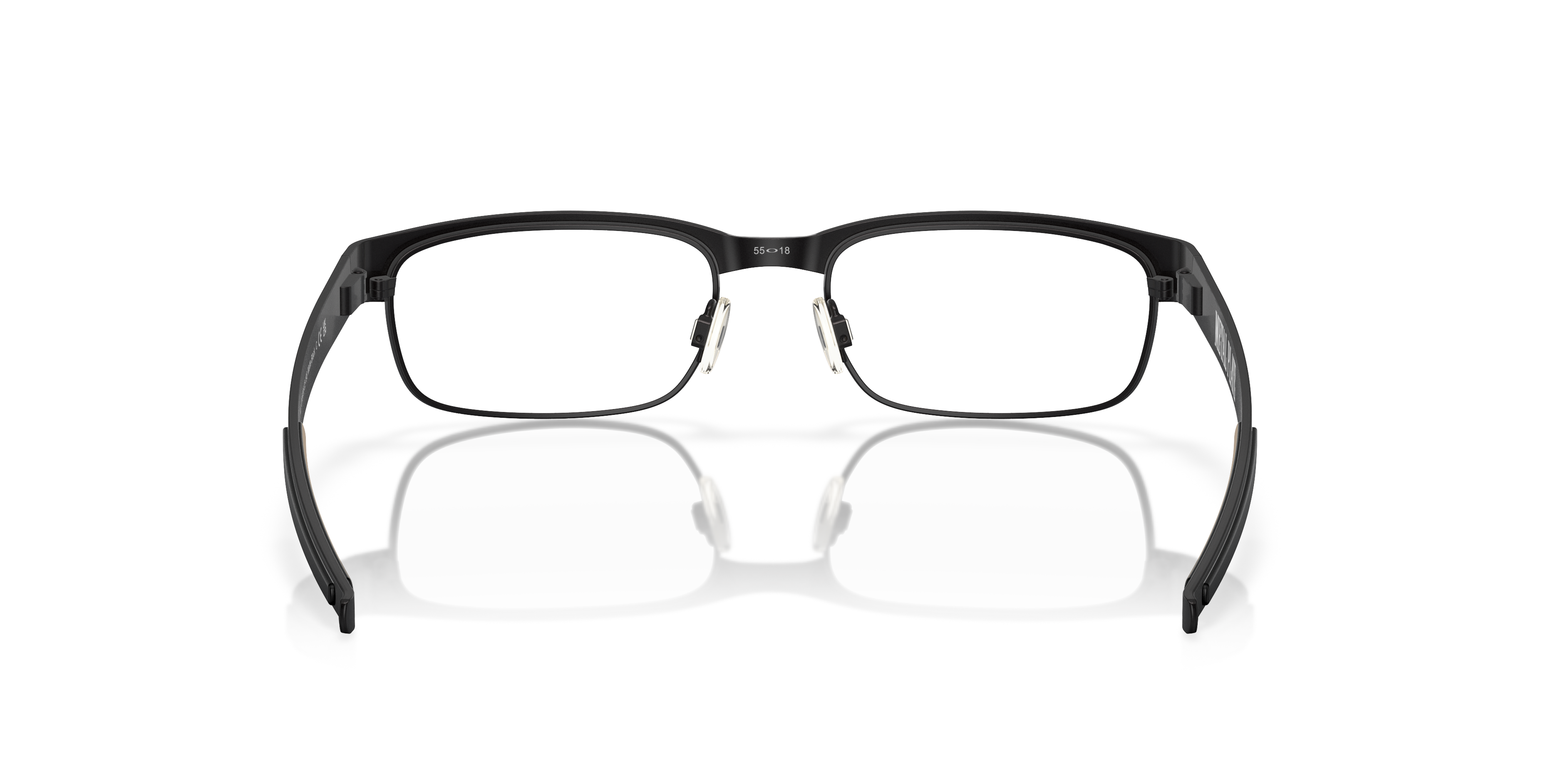 Oakley OX5038 Metal Plate Men's Rectangle Eyeglass Frames - Matte Black Frame