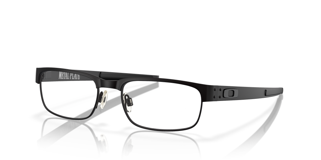 Oakley OX5038 Metal Plate Men's Rectangle Eyeglass Frames - Matte Black Frame