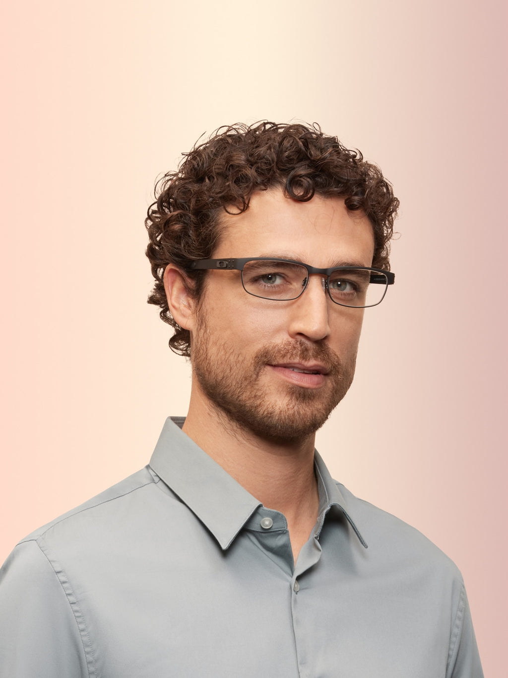 Oakley OX5038 Metal Plate Men's Rectangle Eyeglass Frames - Matte Black Frame